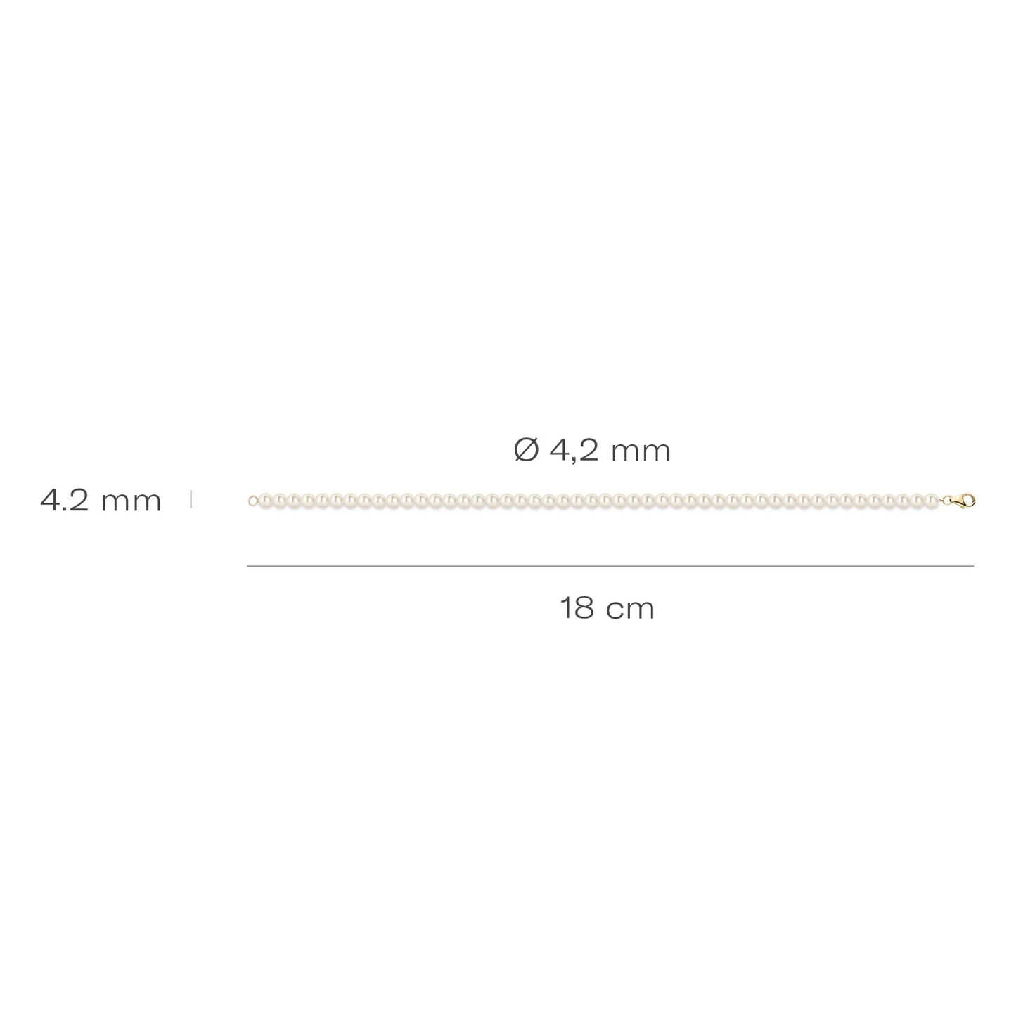 Blush Armband 2253 YPW - Geelgoud (14k) met Parels