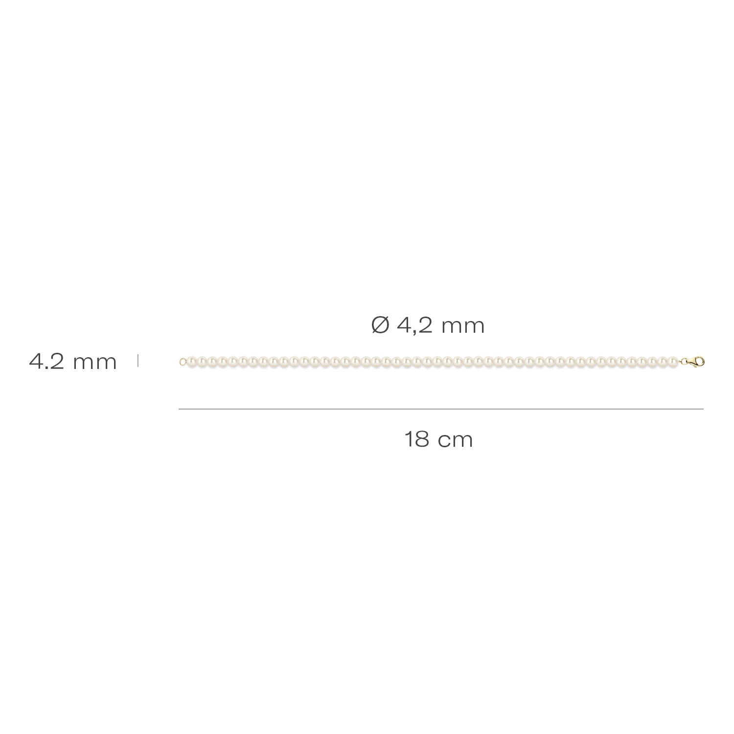 Blush Armband 2253 YPW - Geelgoud (14k) met Parels
