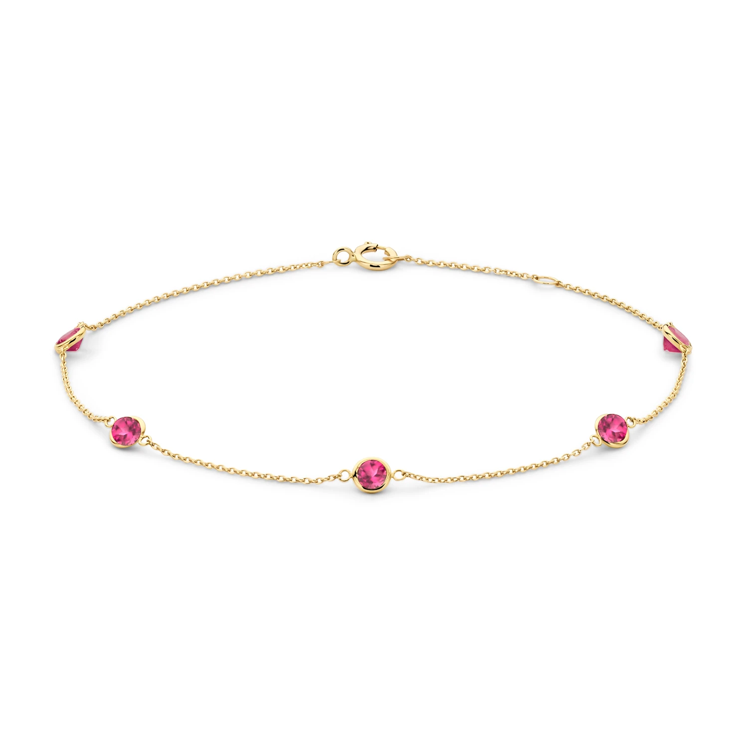Blush Armband 2266YGP - Geelgoud (14k) met Rhodoliet