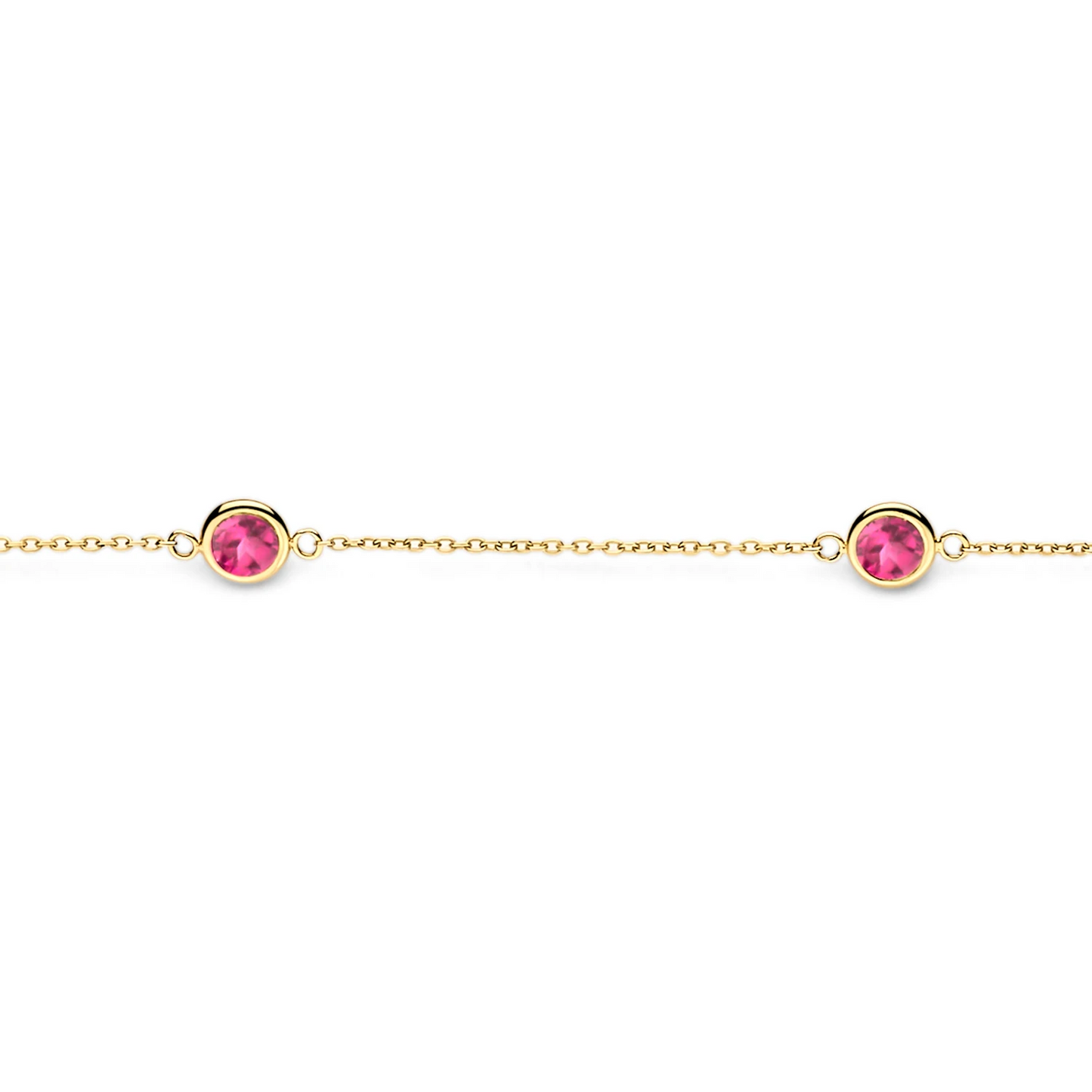 Blush Armband 2266YGP - Geelgoud (14k) met Rhodoliet