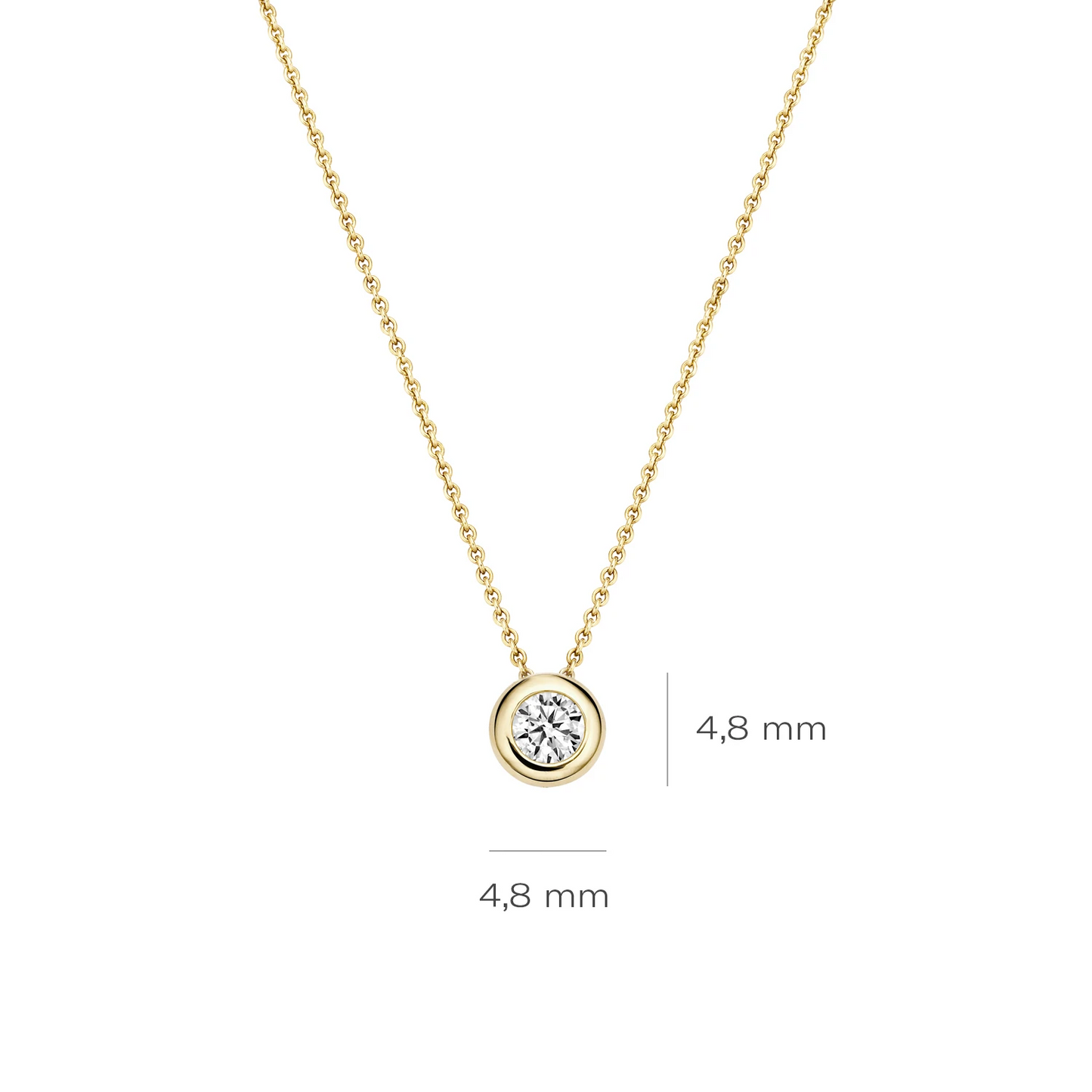 Blush Collier 3052YZI -  Geel Goud (14k) met Zirkonia