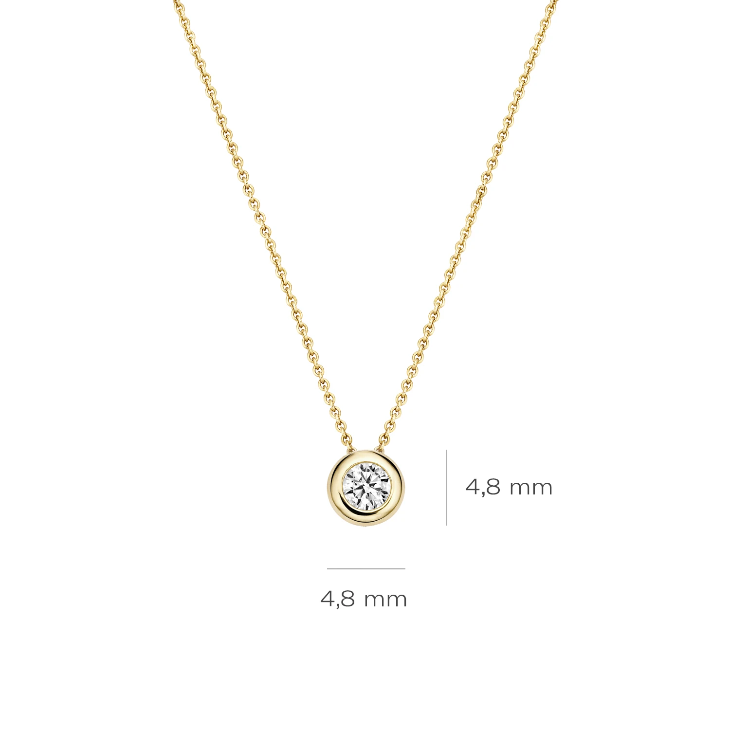 Blush Collier 3052YZI -  Geel Goud (14k) met Zirkonia