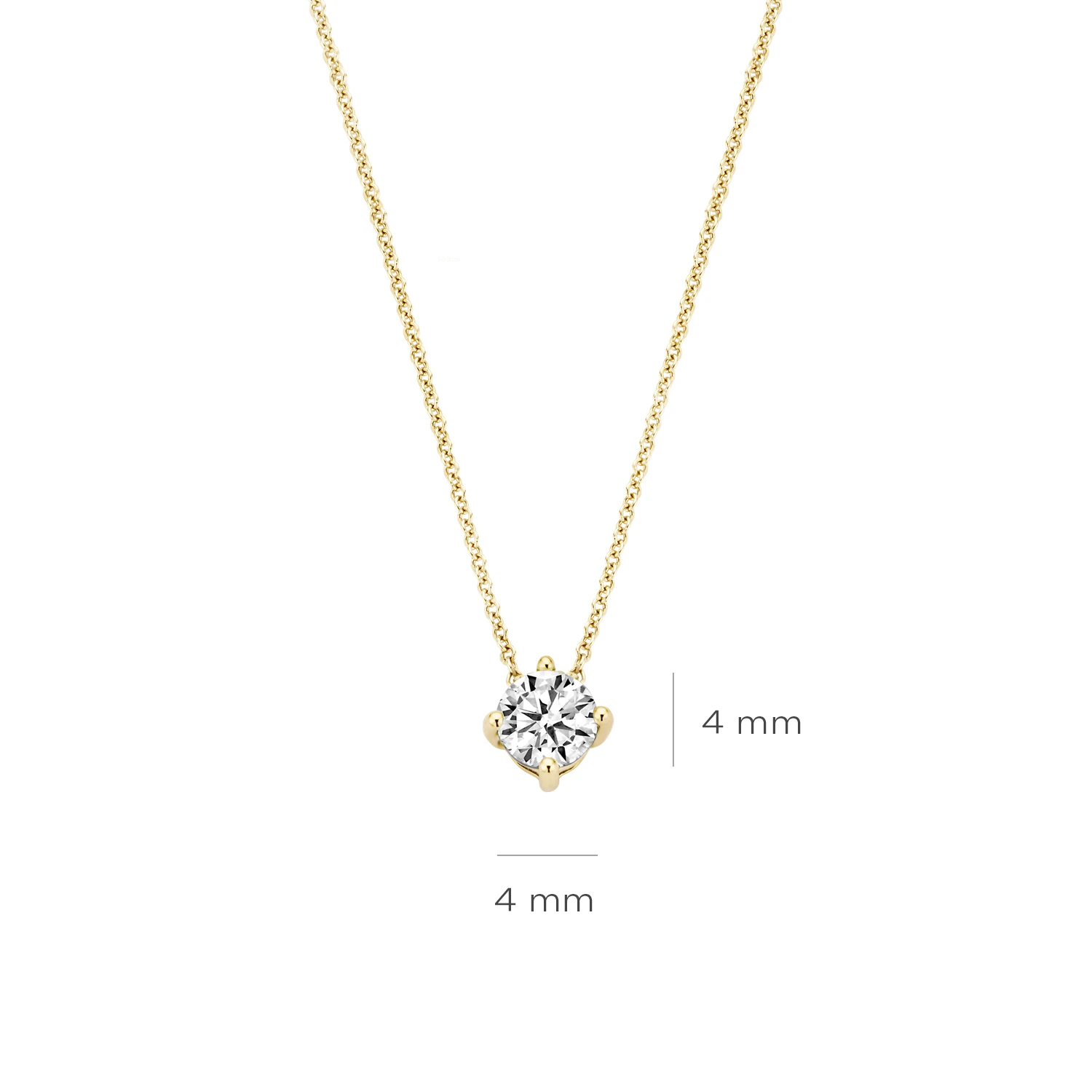 Blush Collier 3057YZI -  Geel Goud (14k) met Zirkonia