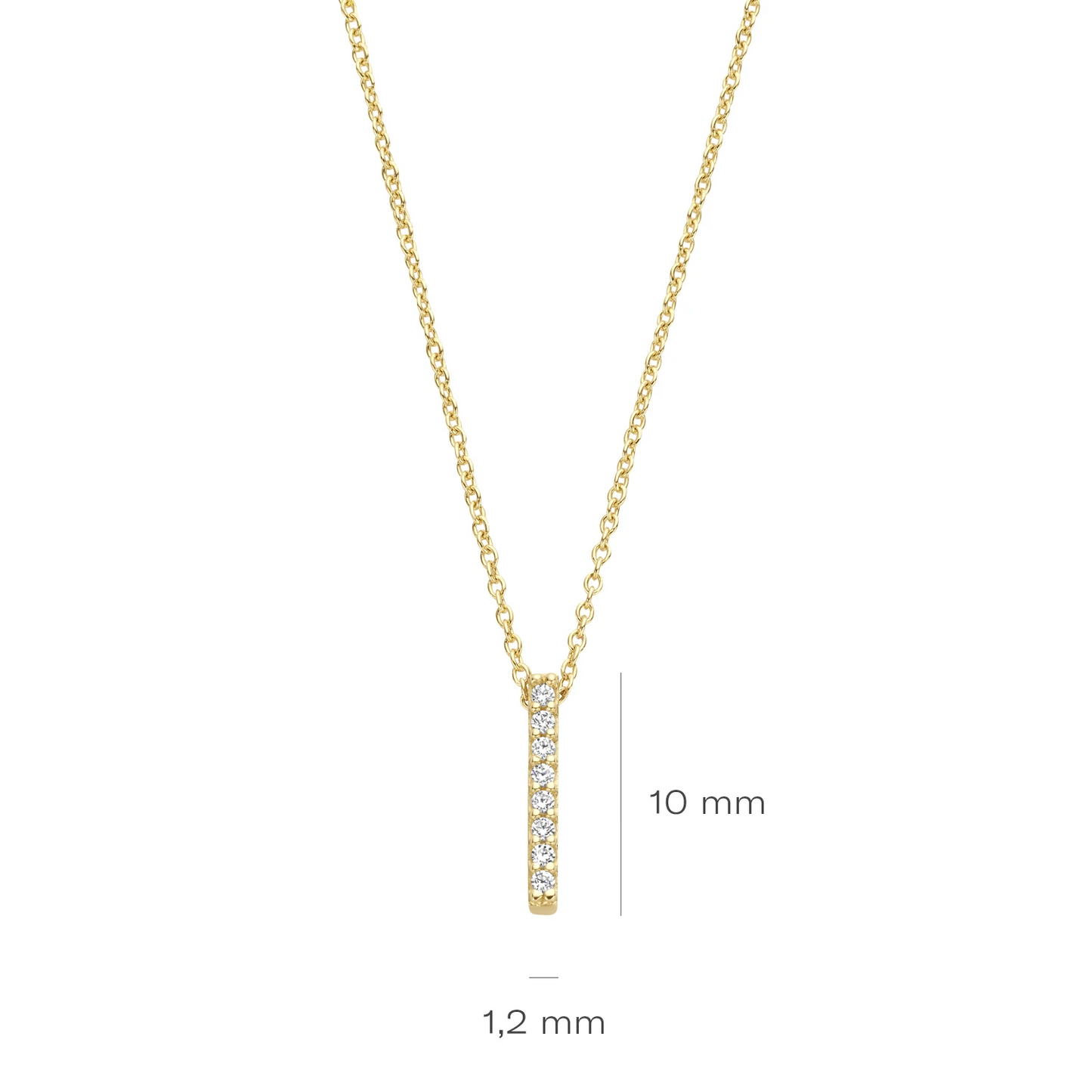 Blush Collier 3062YGO -  Geel Goud met Zirkonia (14k)