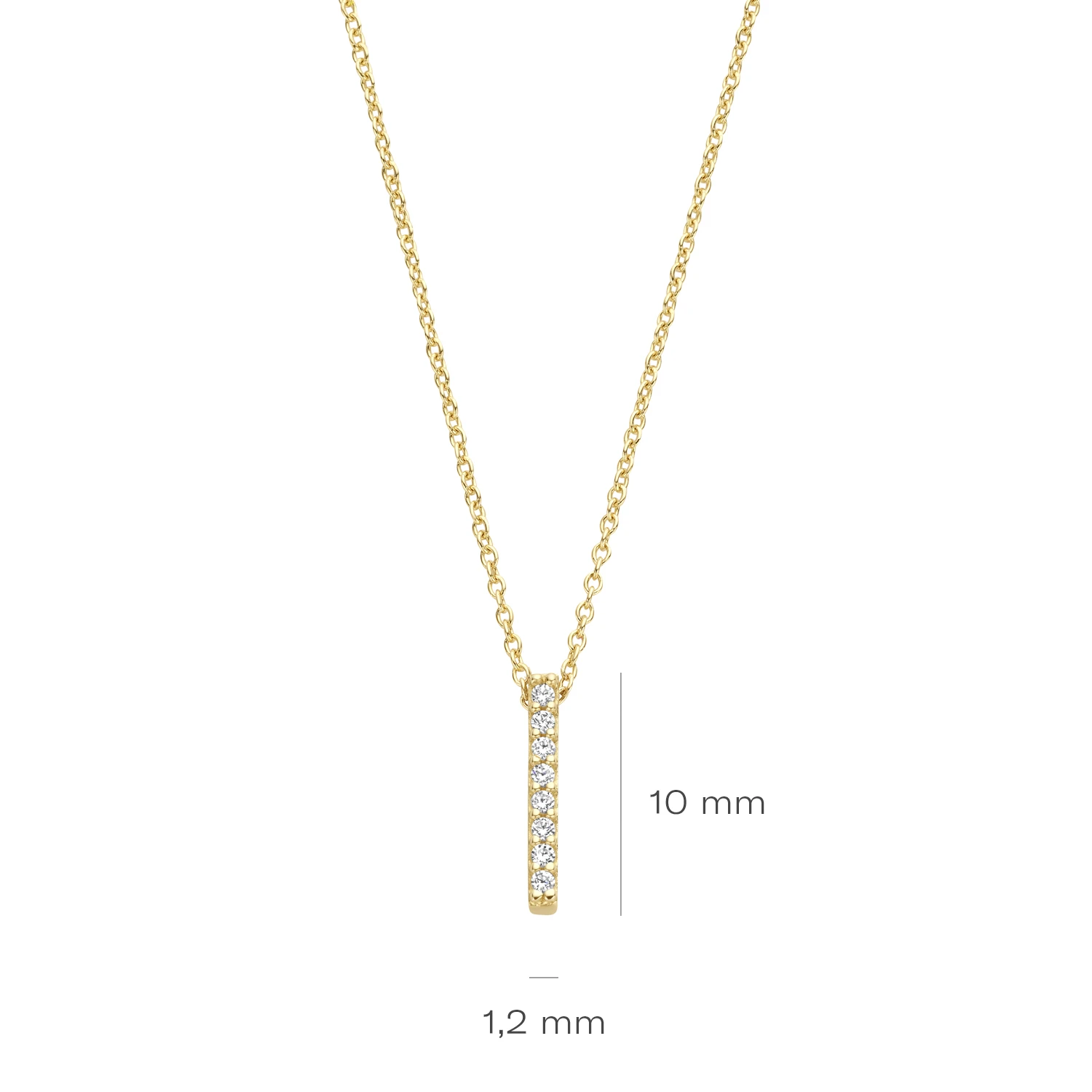 Blush Collier 3062YGO -  Geel Goud met Zirkonia (14k)