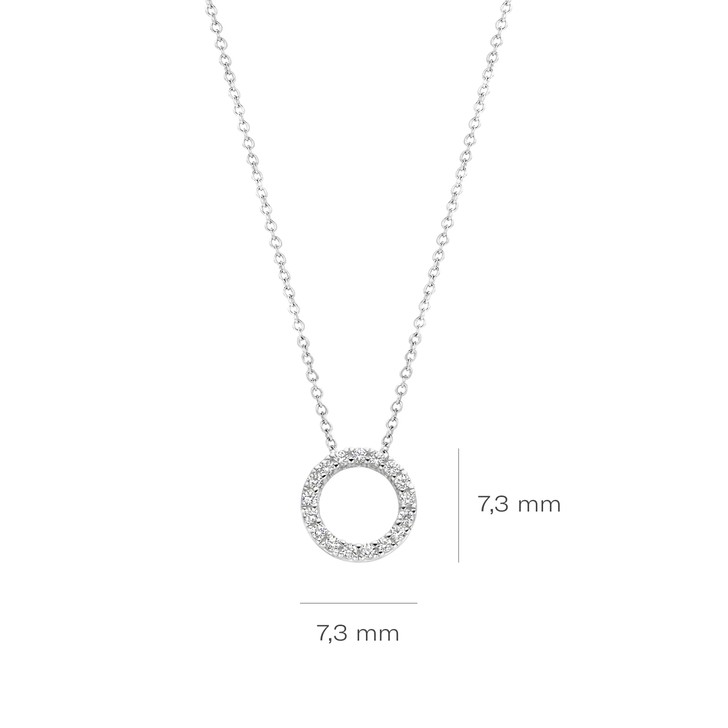 Blush Collier 3065WZI - Wit Goud (14k) met Zirkonia
