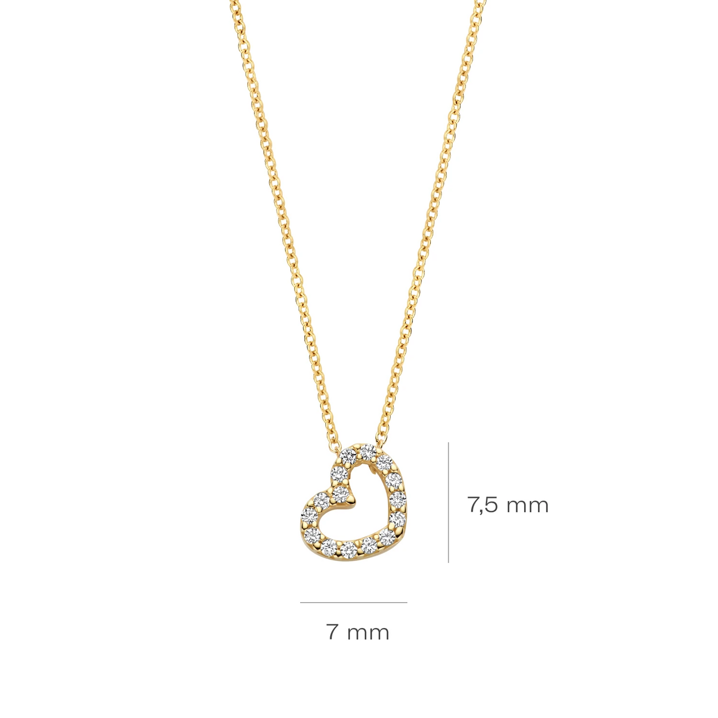 Blush Collier 3072YZI - Geel Goud (14k) met Zirkonia