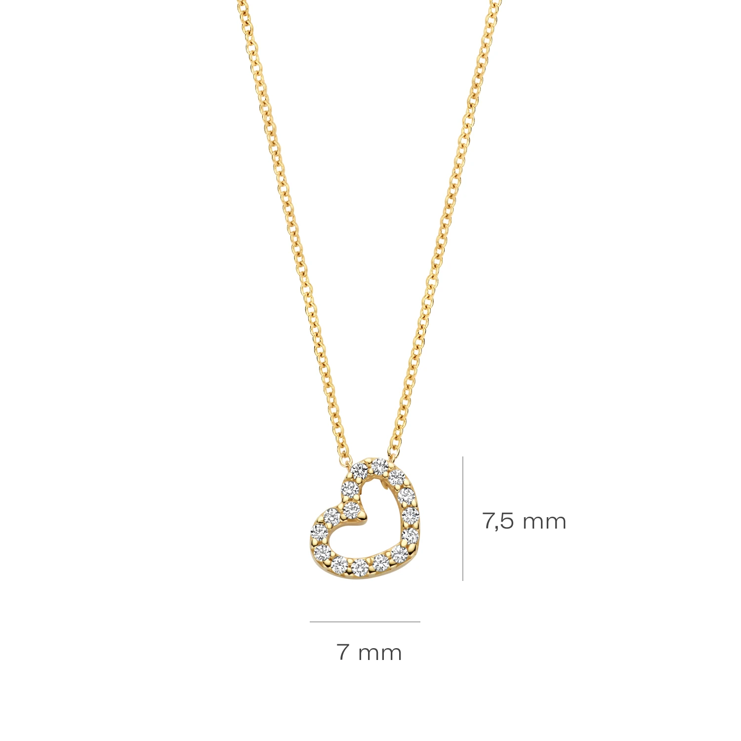 Blush Collier 3072YZI - Geel Goud (14k) met Zirkonia