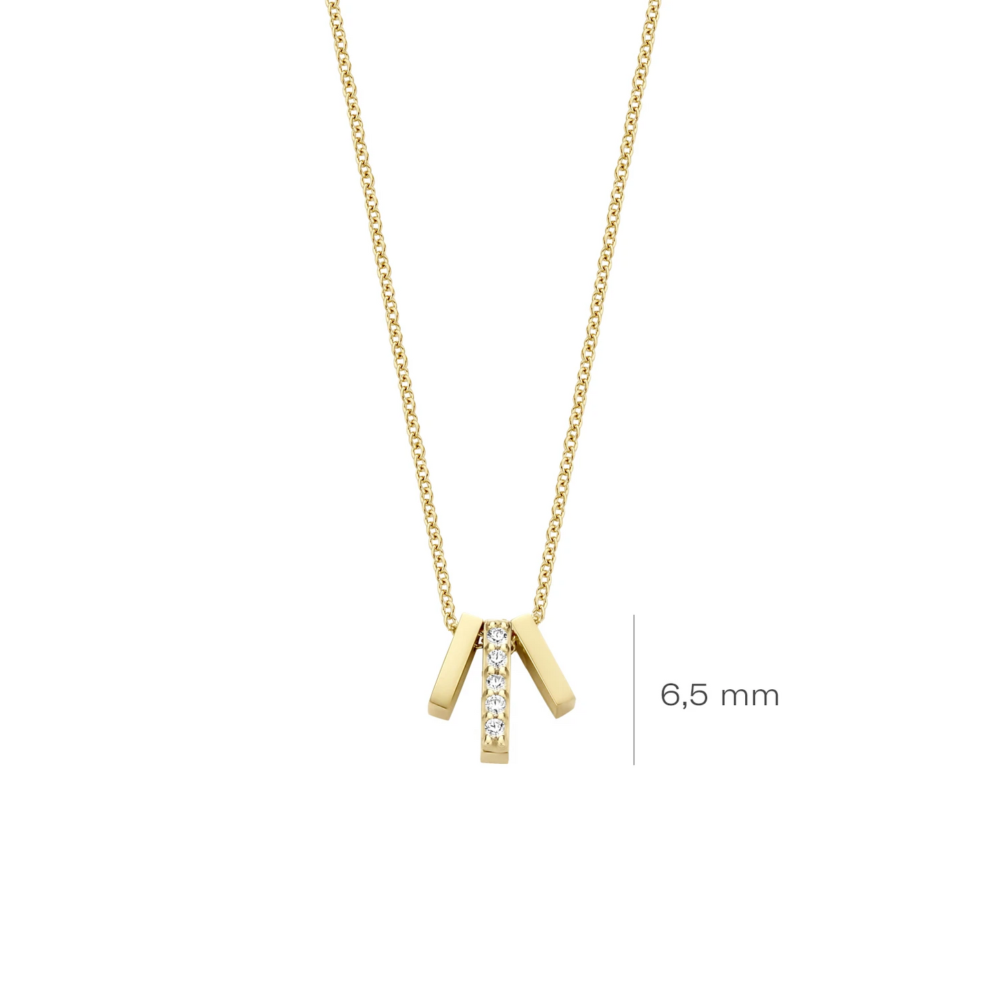 Blush Collier 3122YZI - Geel Goud (14k) met Zirkonia