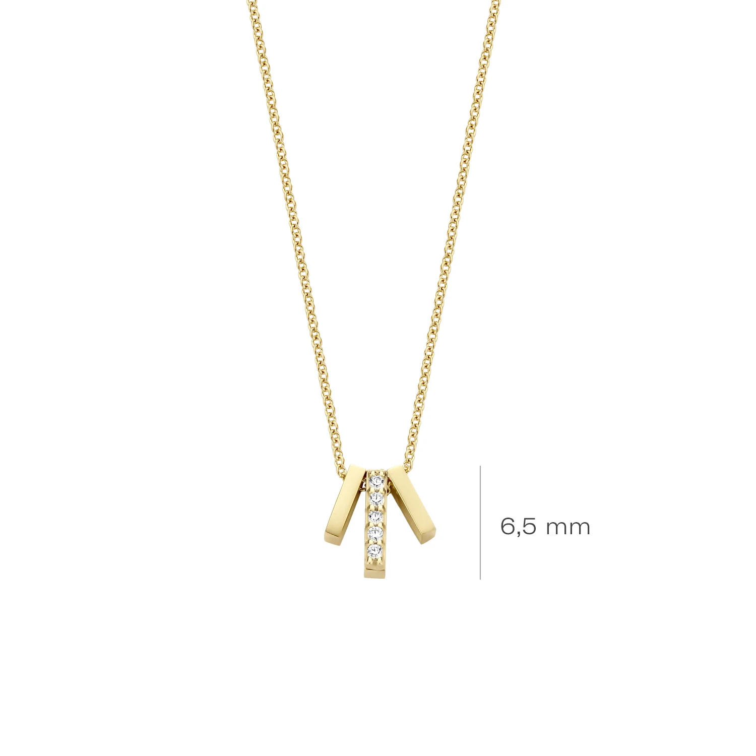 Blush Collier 3122YZI - Geel Goud (14k) met Zirkonia