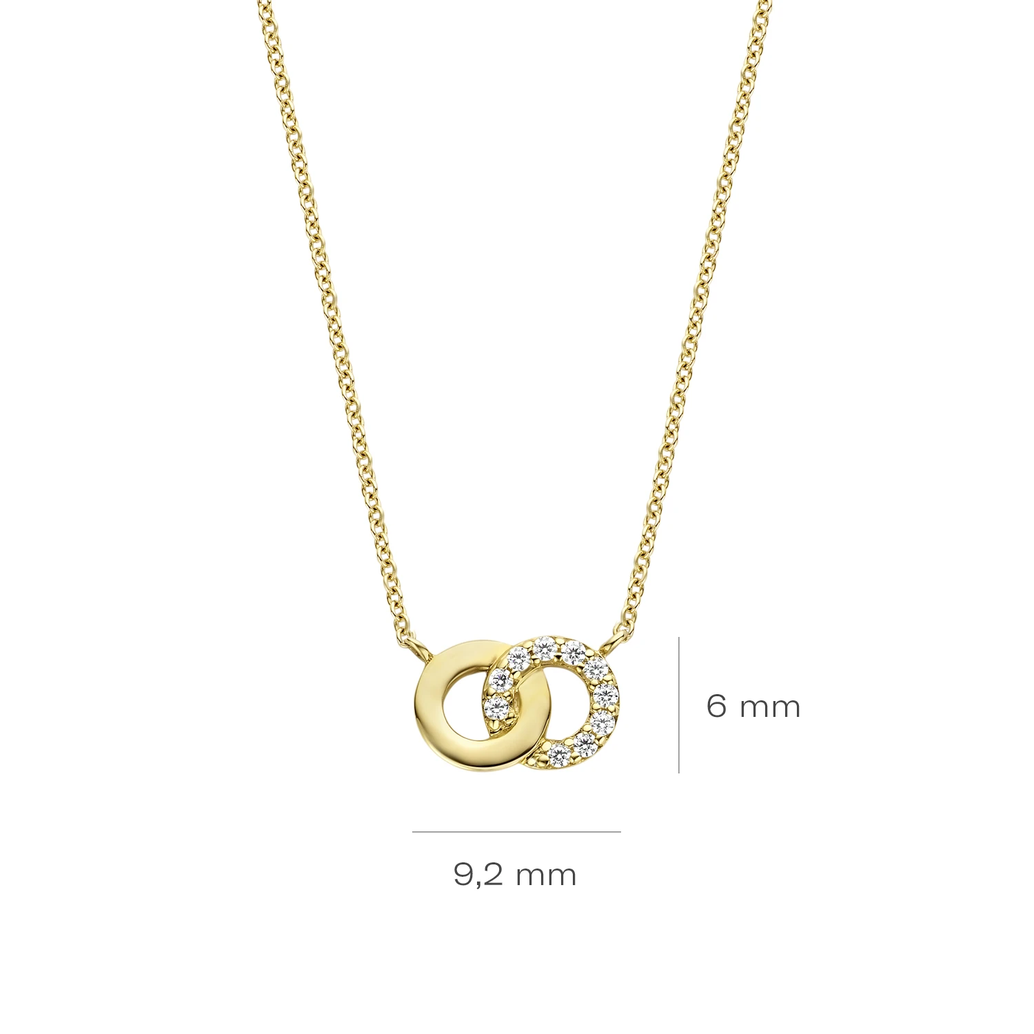 Blush Collier 3126YZI - Geel Goud (14k) met Zirkonia