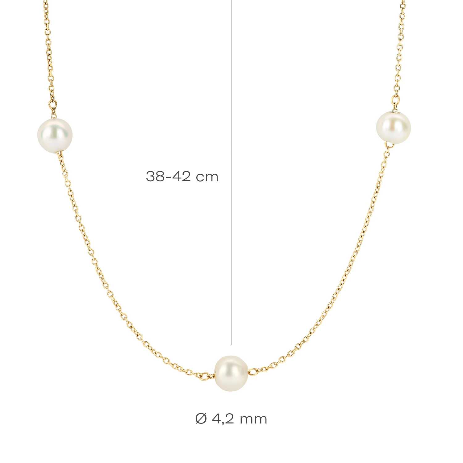 Blush Collier 3185YPW - Geelgoud (14k) met Parels