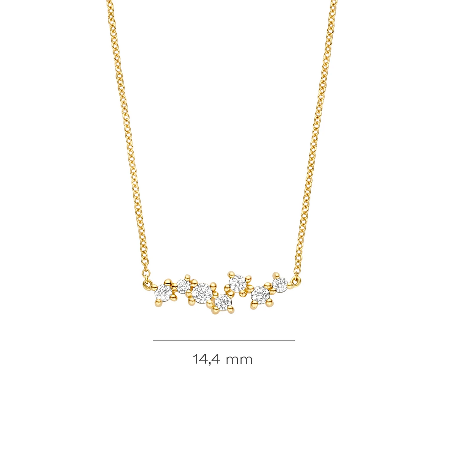 Blush Collier 3191YZI - Geelgoud (14k) met Zirconia
