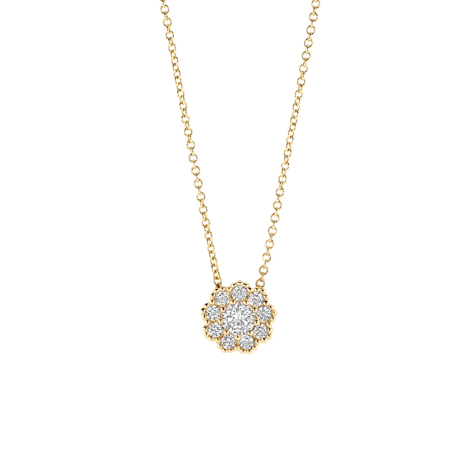 Blush Collier 3196YZI - Geelgoud (14k) met Zirconia