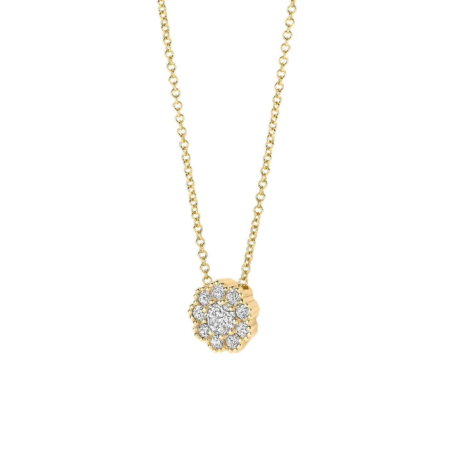 Blush Collier 3196YZI - Geelgoud (14k) met Zirconia