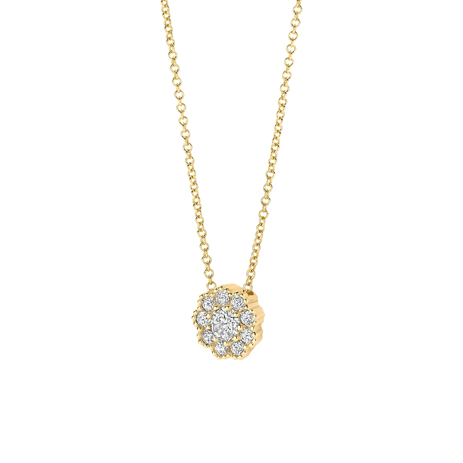 Blush Collier 3196YZI - Geelgoud (14k) met Zirconia