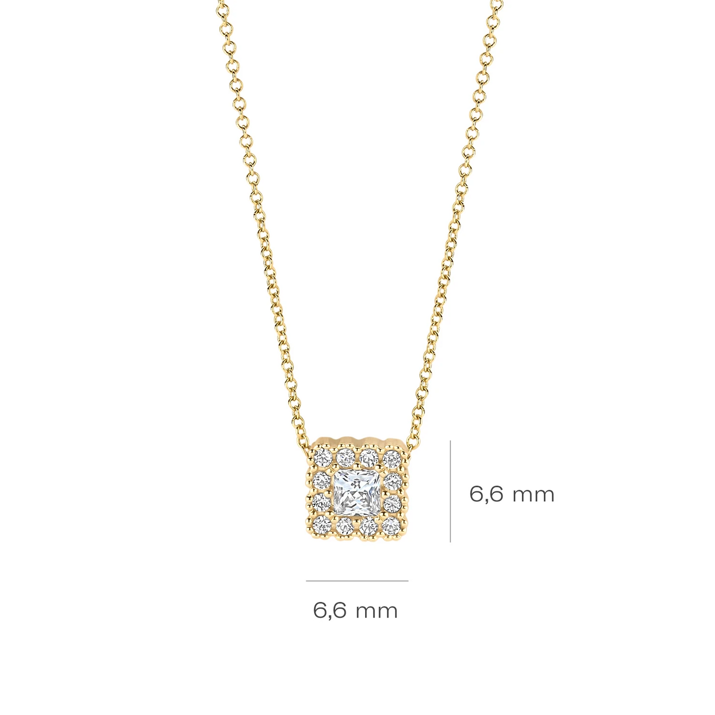 Blush Collier 3197YZI - Geelgoud (14k) met Zirconia