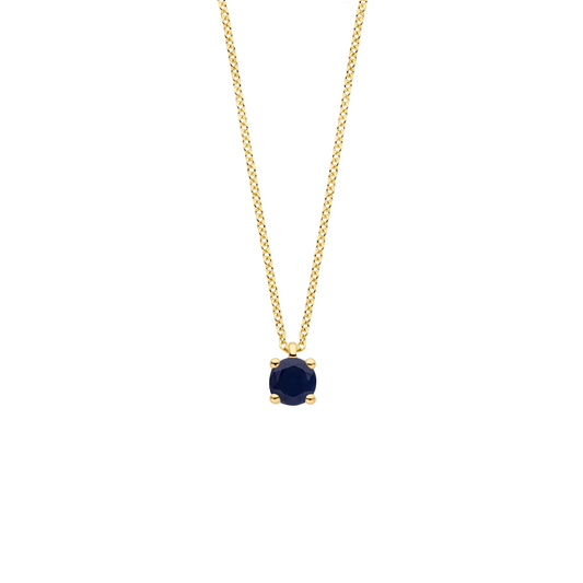 Blush Collier 3200YBS - Geel Goud (14k) met Blauwe Saffier