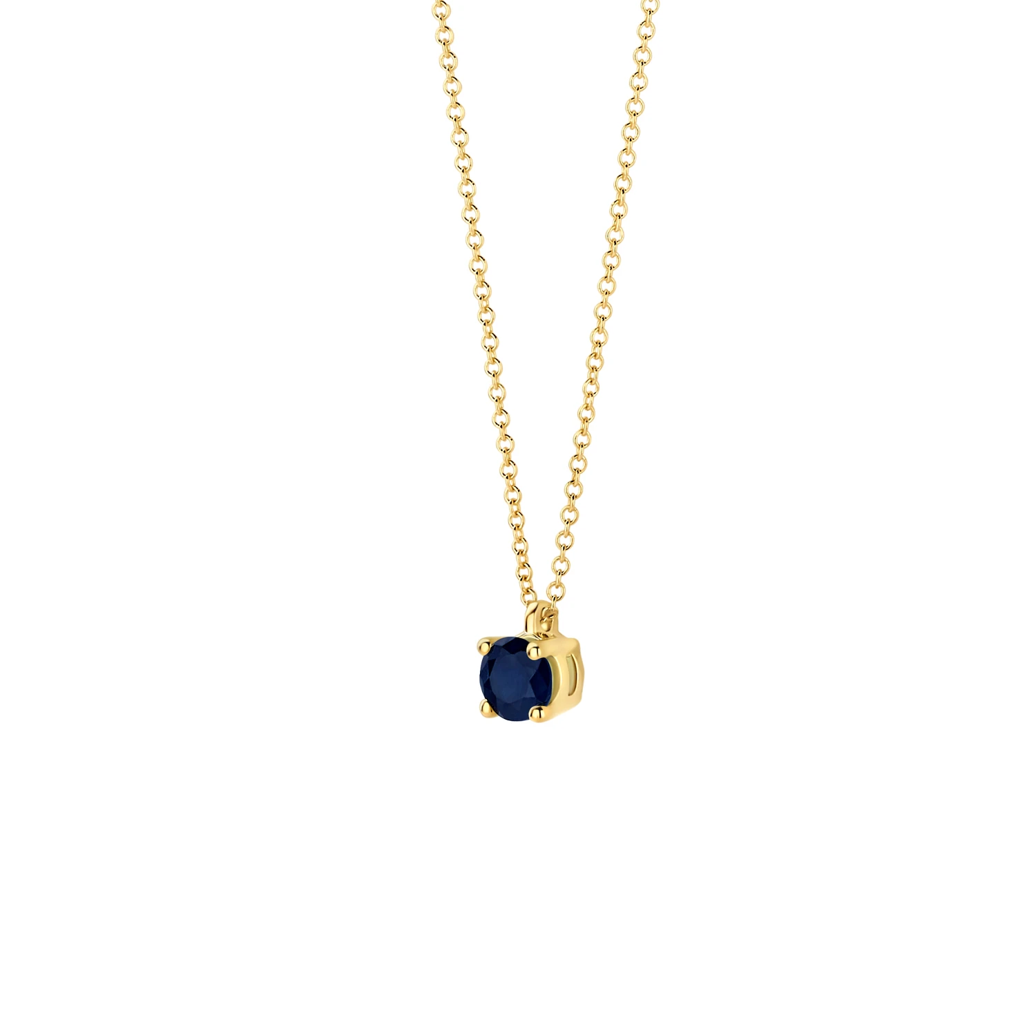 Blush Collier 3200YBS - Geel Goud (14k) met Blauwe Saffier