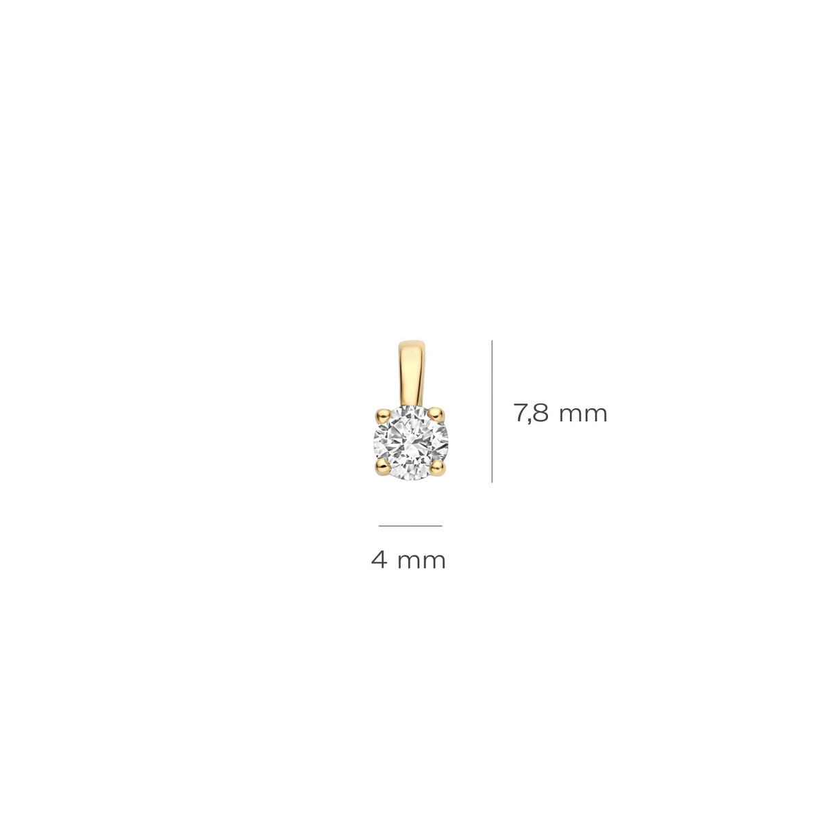 Blush Lab Diamonds Hanger LG6002Y - Geelgoud (14k) met Lab grown Diamant