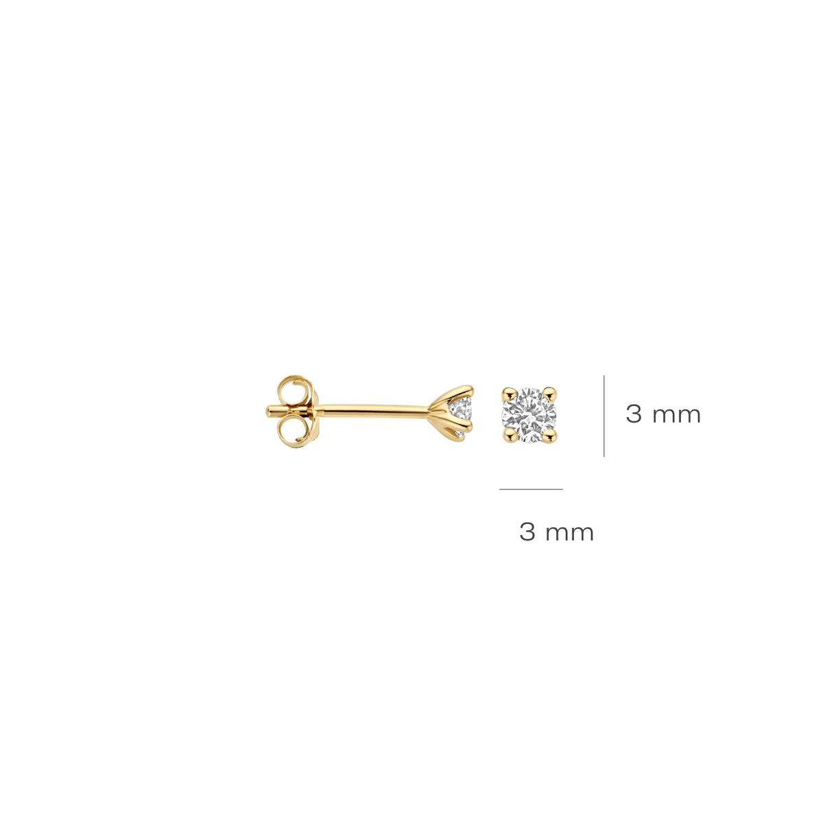 Blush Lab Diamonds Oorstekers LG7036Y – Geelgoud (14k) met Lab grown Diamant