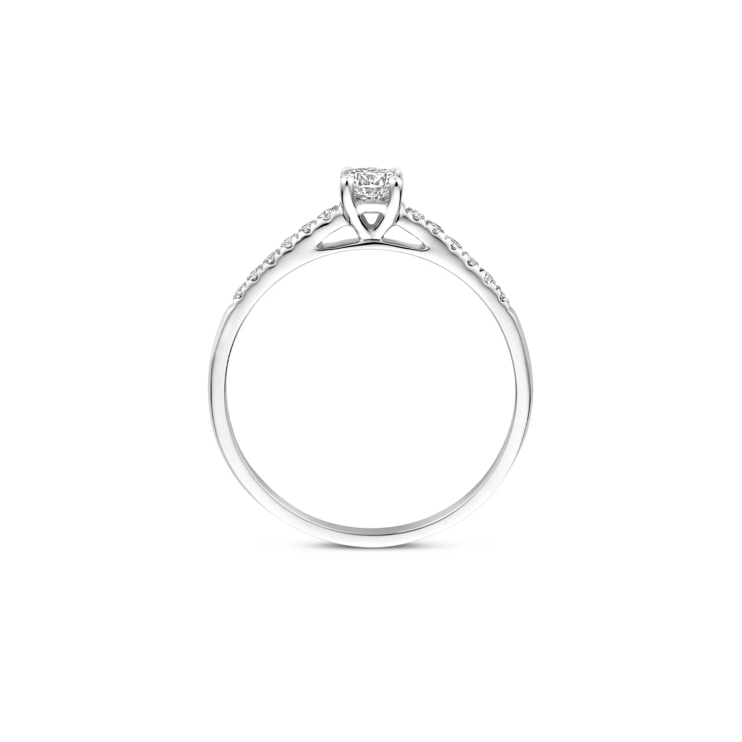 Blush Lab Diamonds Ring LG1017W - Witgoud (14k) met Lab grown Diamant