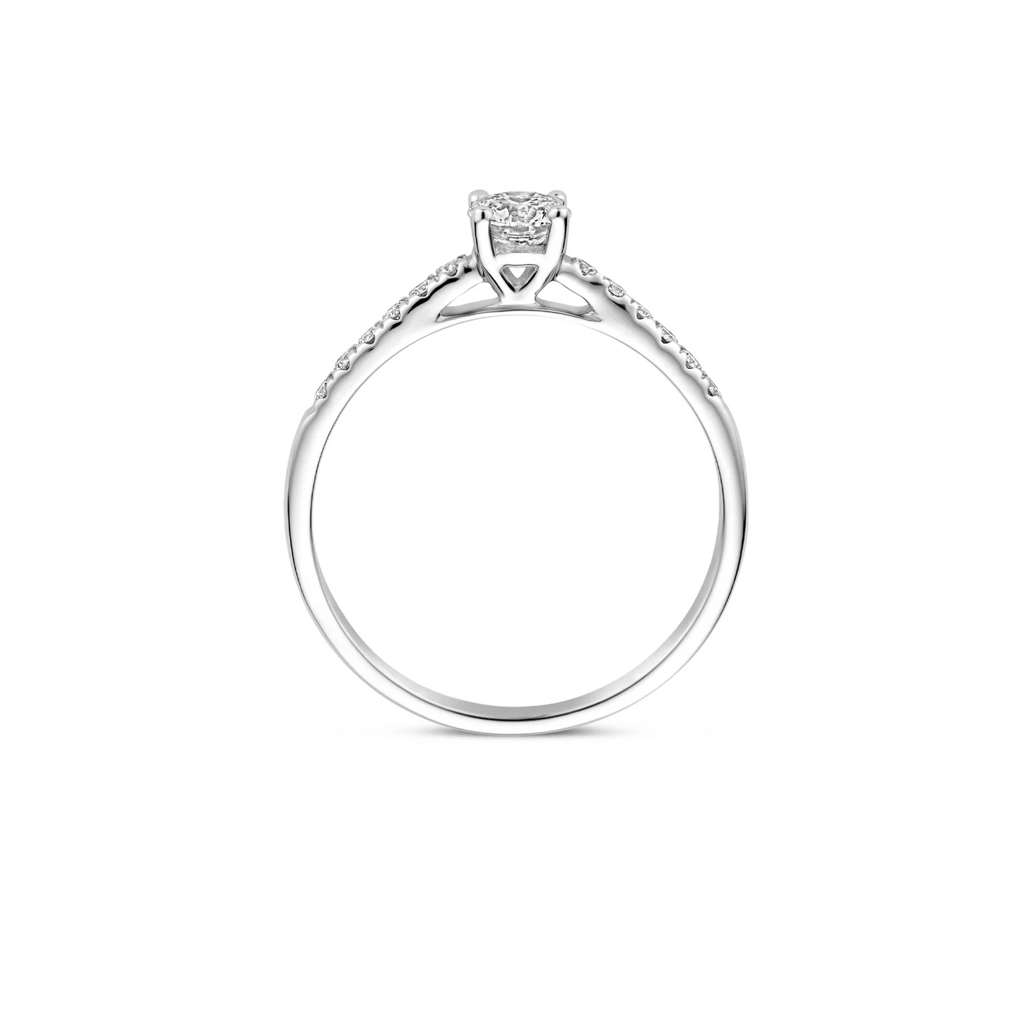 Blush Lab Diamonds Ring LG1018W - Witgoud (14k) met Lab grown Diamant