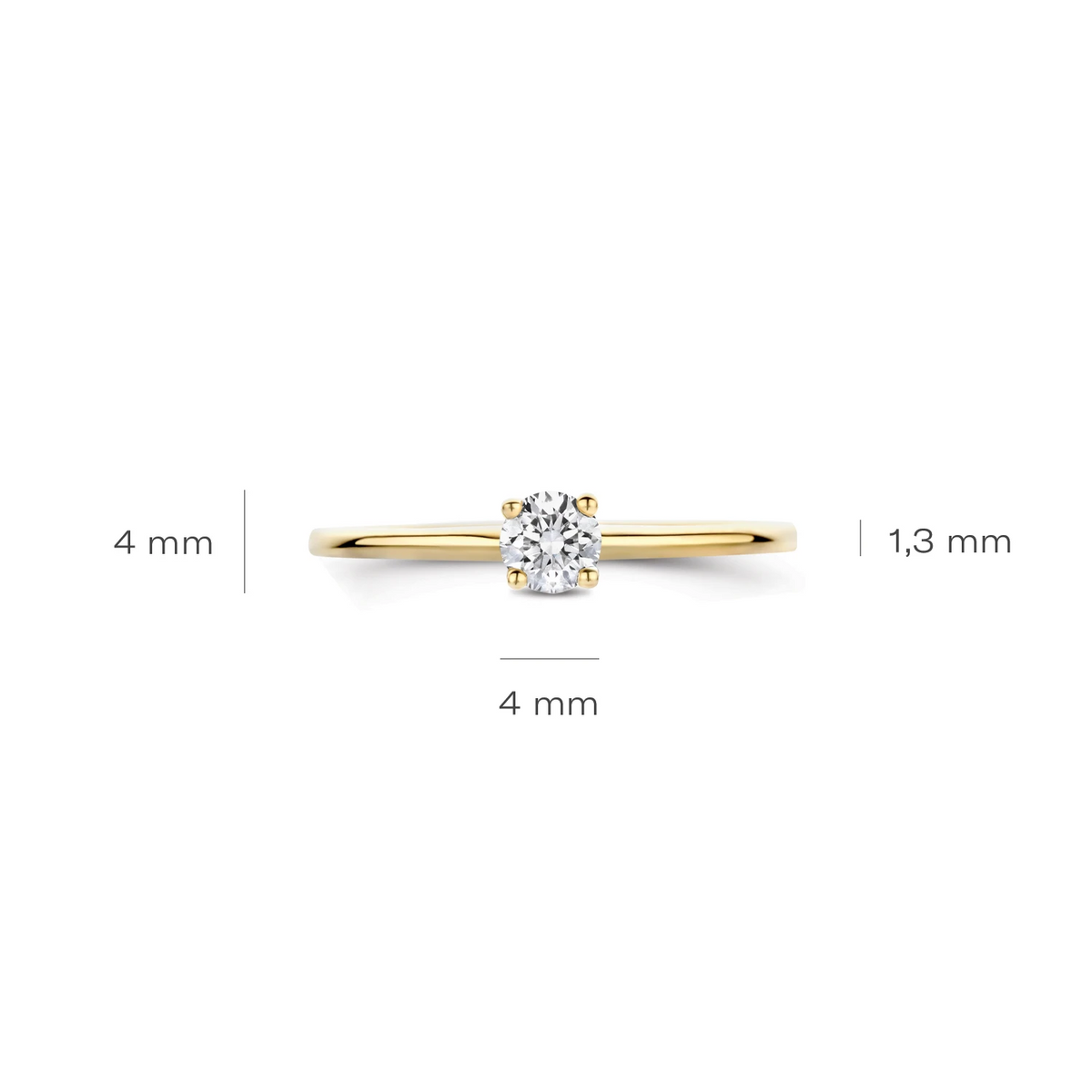 Blush Lab Diamonds Ring LG1079Y – Geelgoud (14k) met Lab grown Diamant
