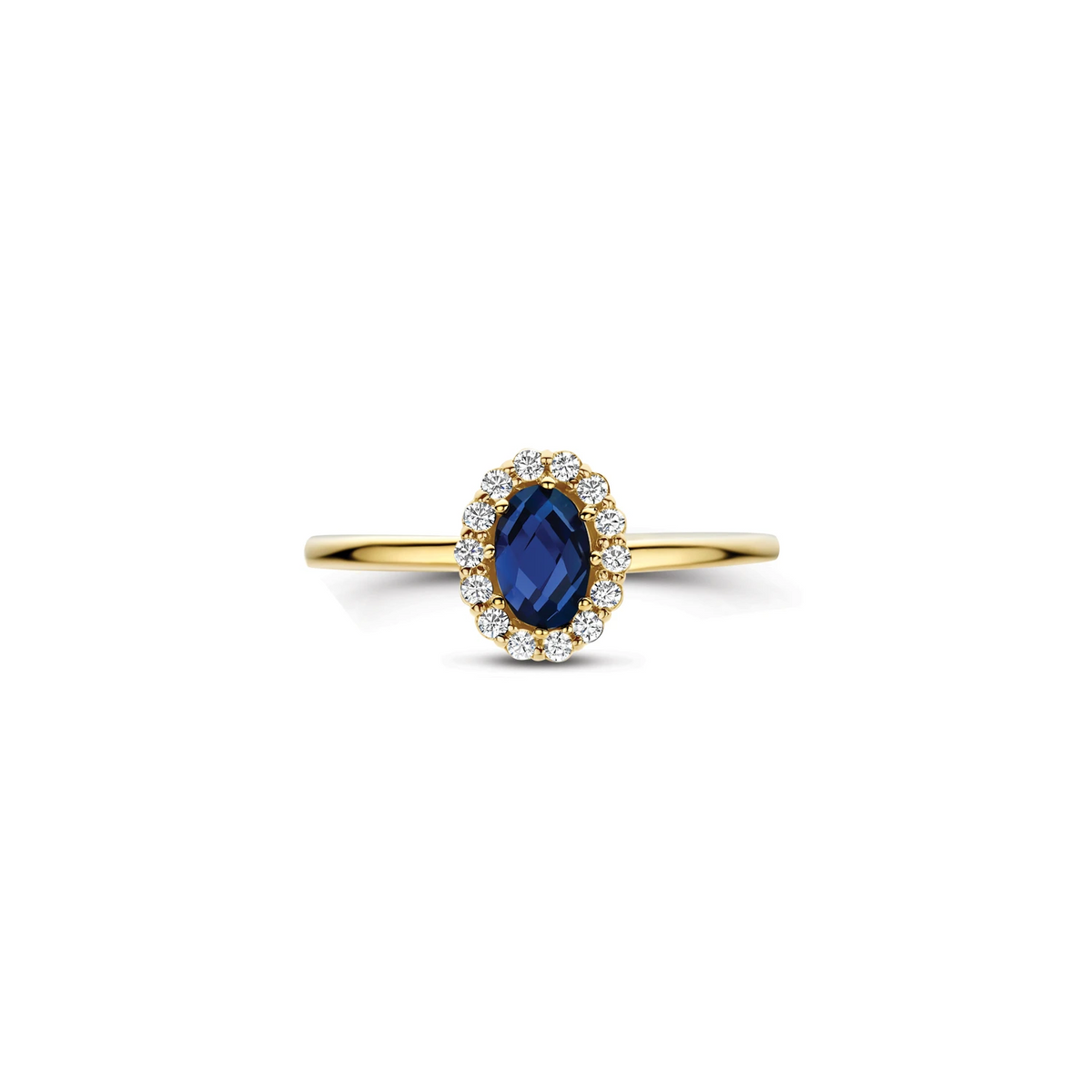 Blush Lab Diamonds Ring LG1082Y – Geelgoud (14k) met Lab grown Diamant en Lab Grown Saffier