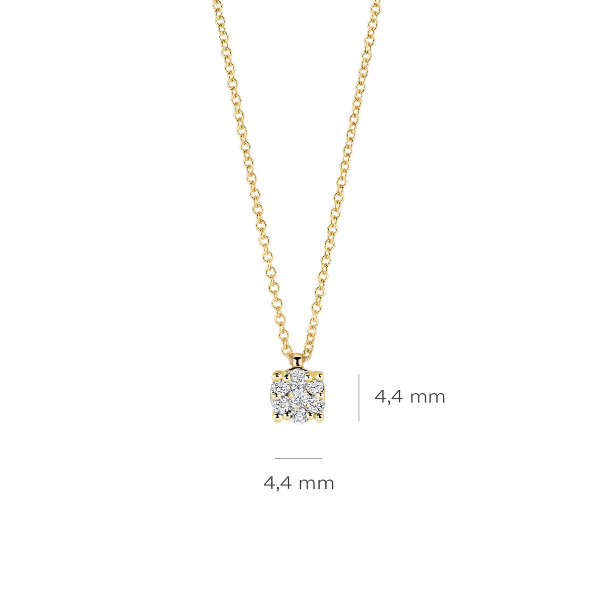 Blush Natural Diamonds Collier 3619YDI – Geelgoud (14k) met Diamant