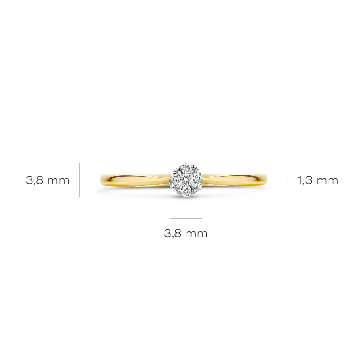 Blush Natural Diamonds Ring 1609BDI – Geel en Wit Goud (14k) met Diamant
