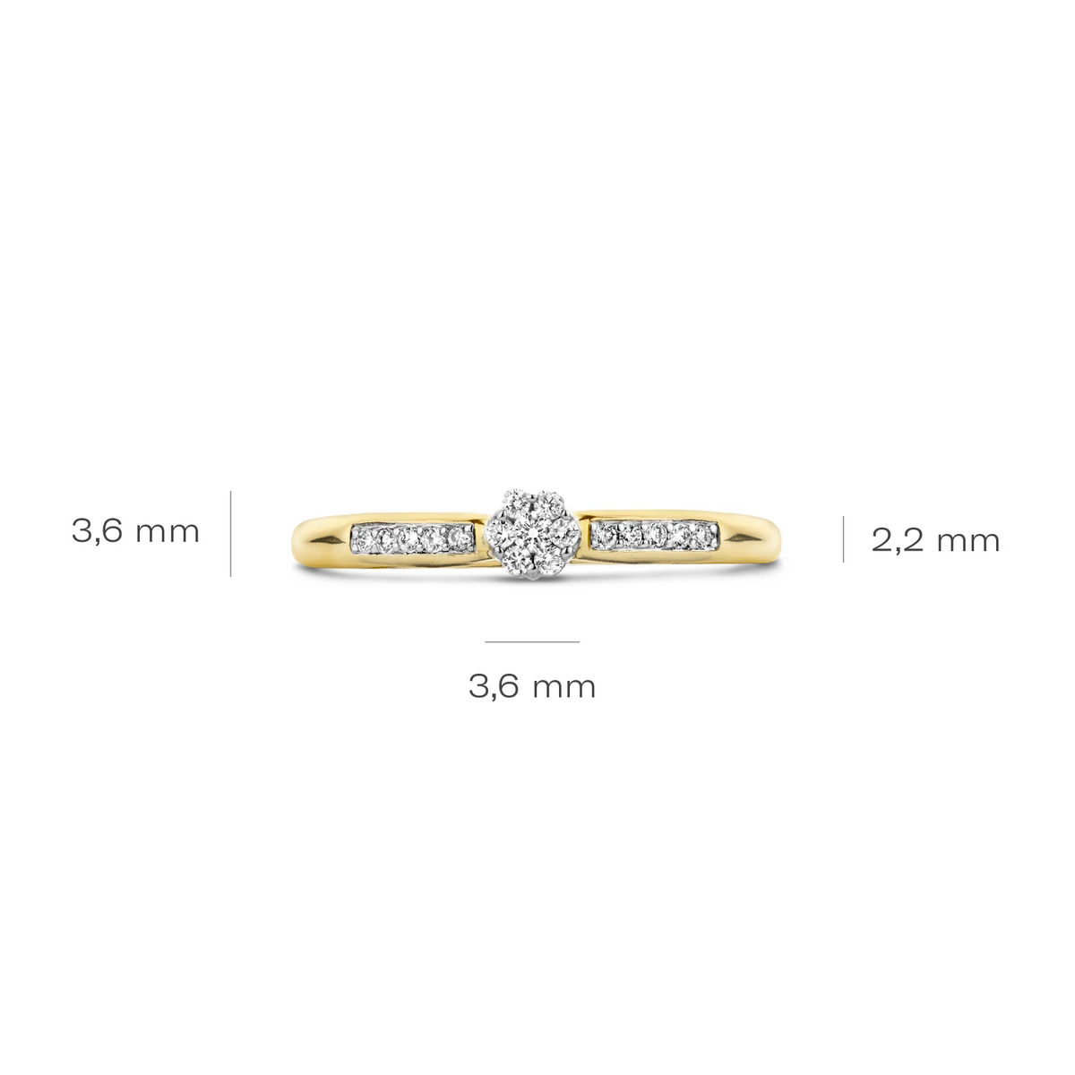 Blush Natural Diamonds Ring 1625BDI – Geel en Wit Goud (14k) met Diamant