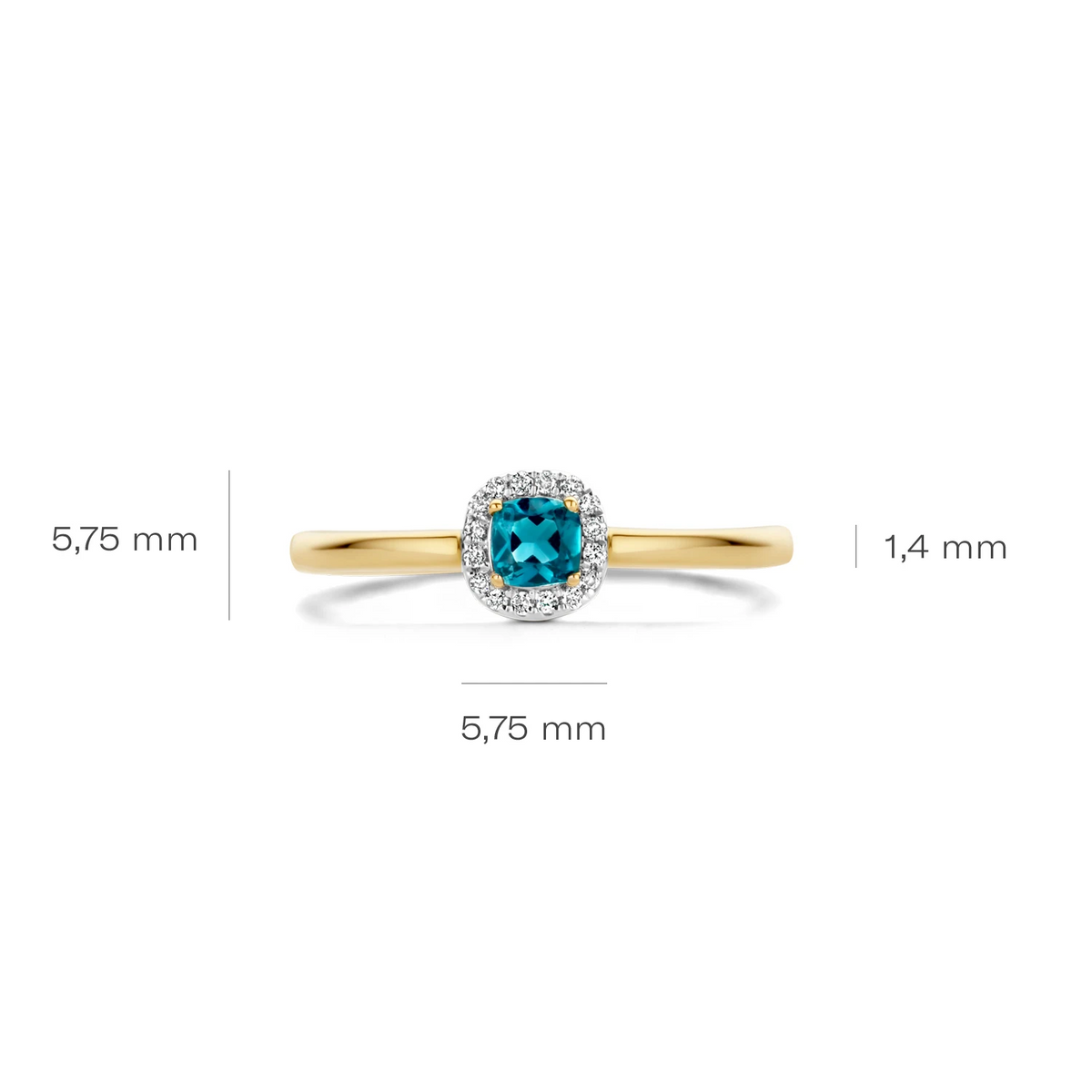 Blush Natural Diamonds Ring 1636YDL – Geel Goud (14k) met Diamant en Topaas