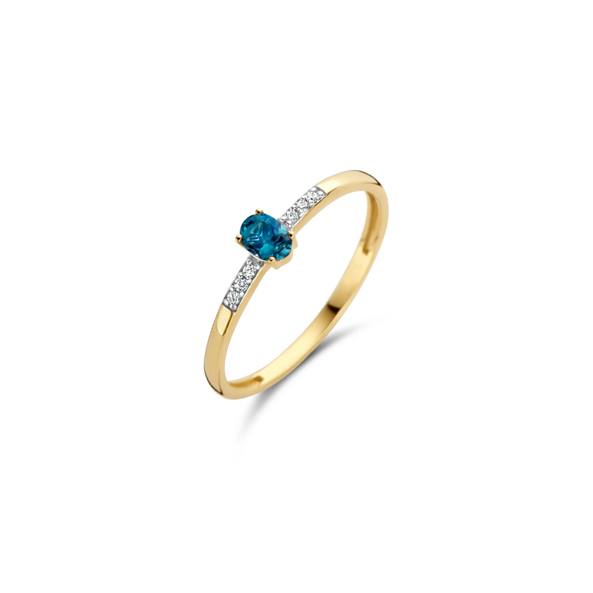 Blush Natural Diamonds Ring 1637YDL – Geel Goud (14k) met Diamant en Topaas