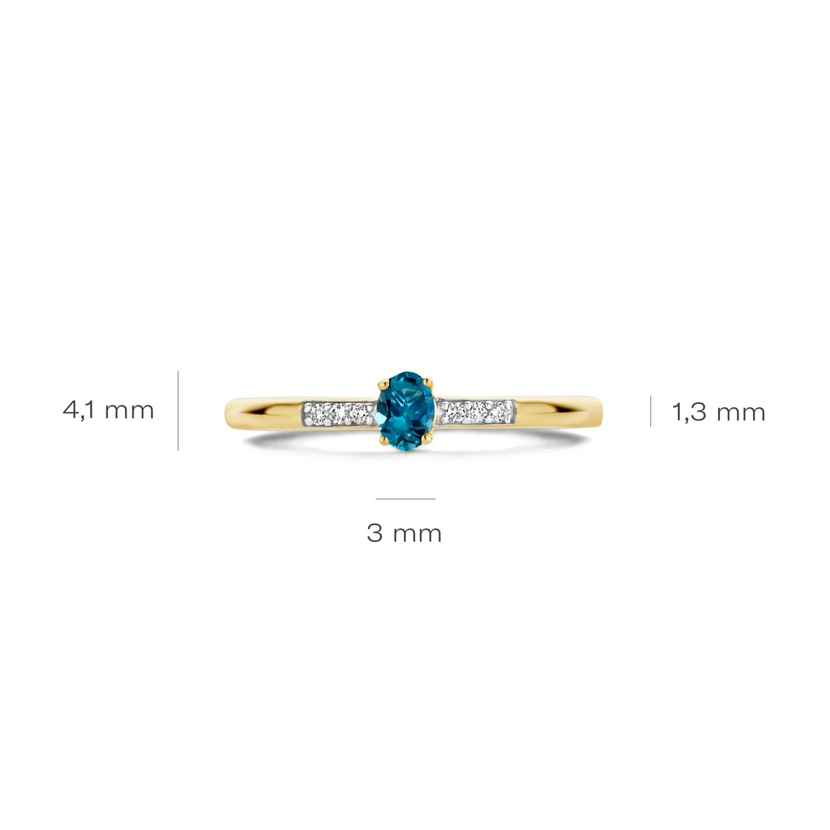 Blush Natural Diamonds Ring 1637YDL – Geel Goud (14k) met Diamant en Topaas