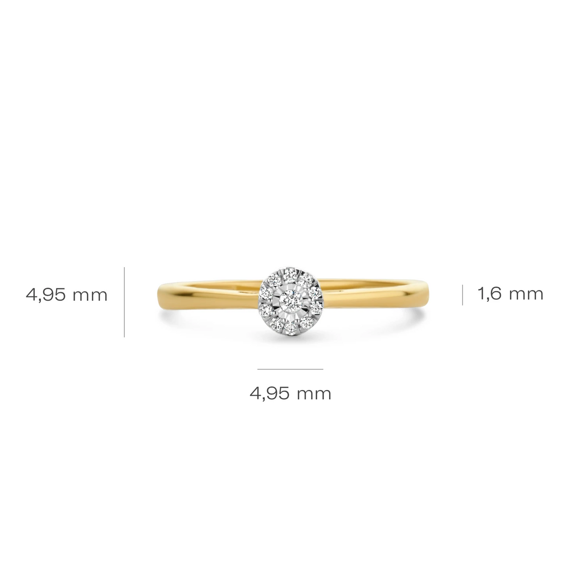 Blush Natural Diamonds Ring 1647BDI – Geel en Wit Goud (14k) met Diamant