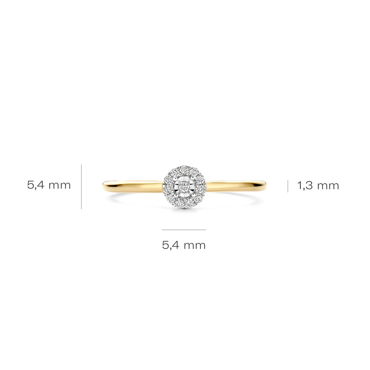 Blush Natural Diamonds Ring 1678BDI – Geel en Wit Goud (14k) met Diamant
