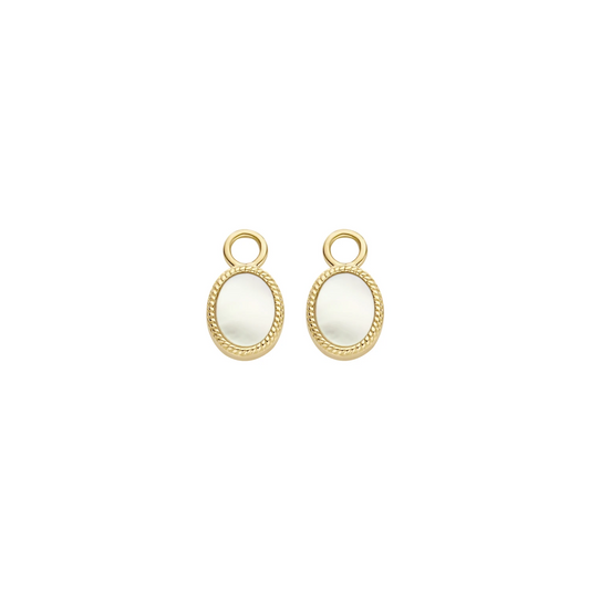 Blush Oorbedels 9078YMP - Geel Goud (14k) met Mother of Pearl
