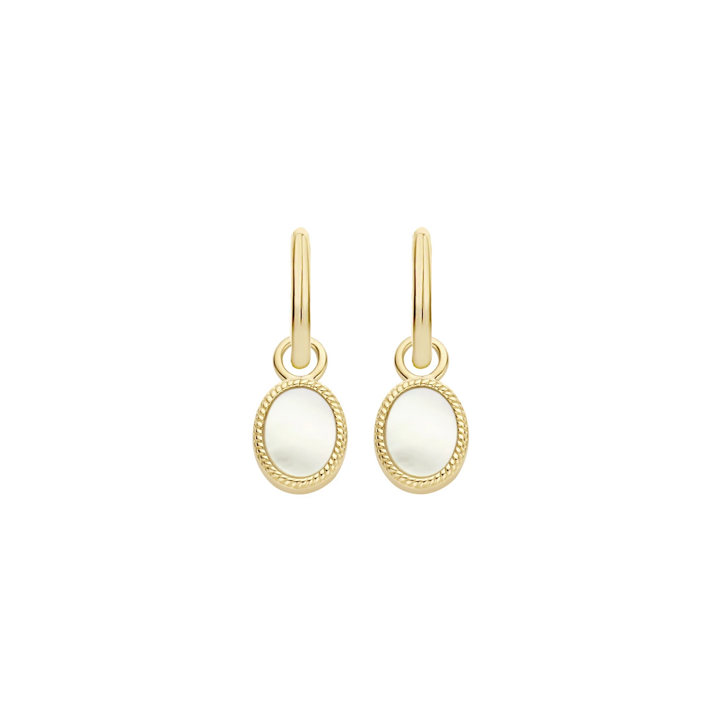 Blush Oorbedels 9078YMP - Geel Goud (14k) met Mother of Pearl