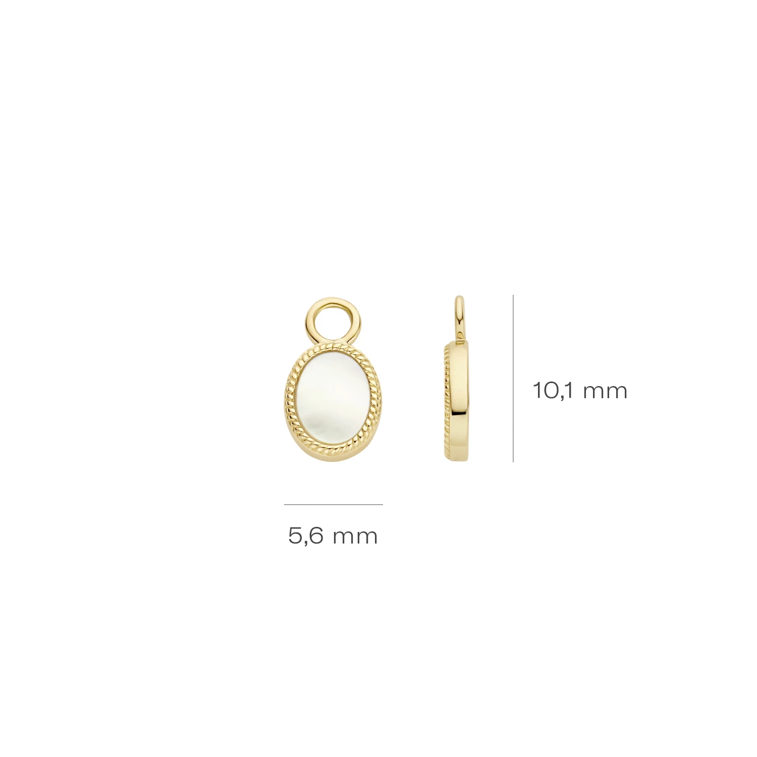 Blush Oorbedels 9078YMP - Geel Goud (14k) met Mother of Pearl