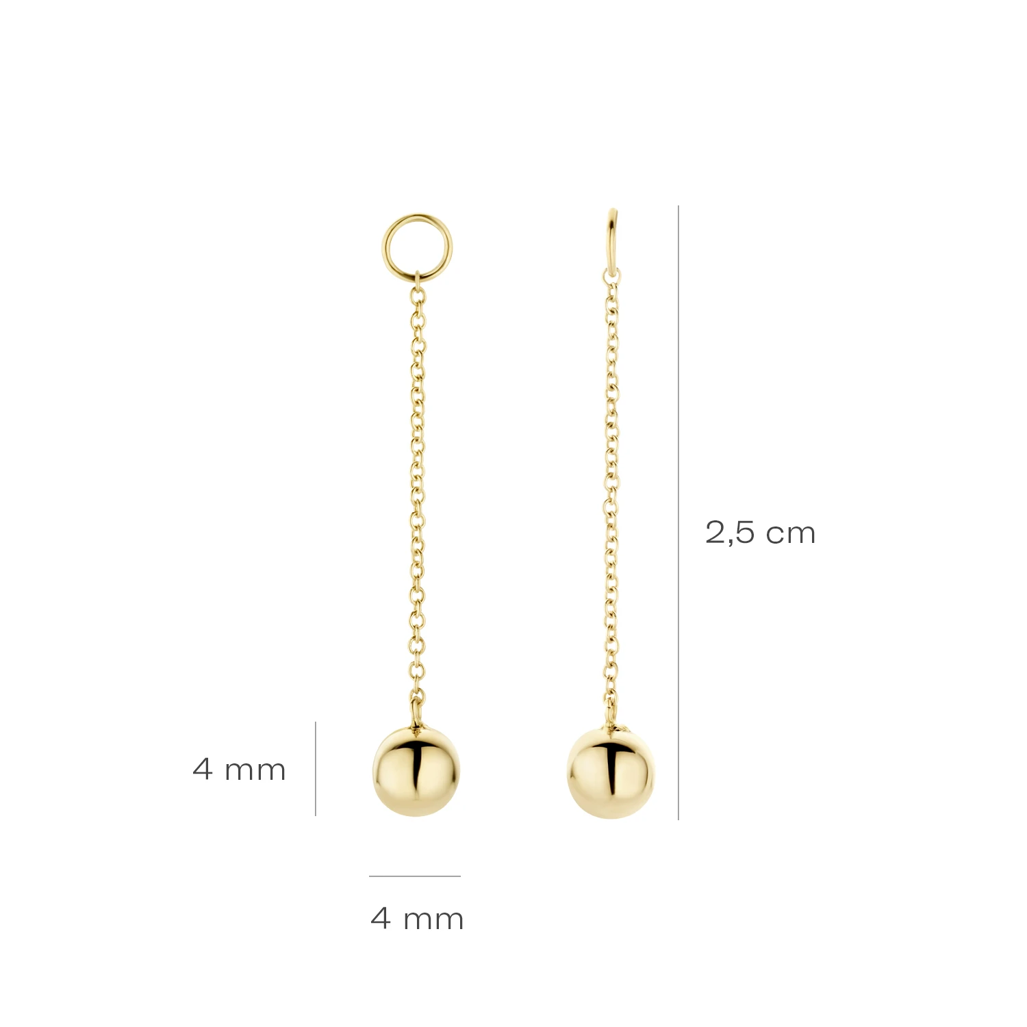 Blush Oorbedels 9082YGO - Geel Goud (14k)