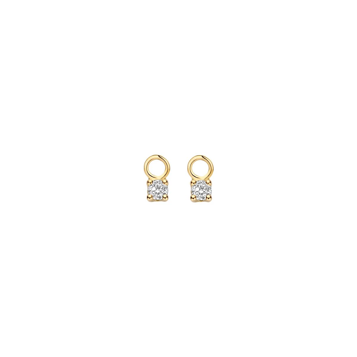 Blush Oorbedels 9097YZI - Geelgoud (14k) met Zirconia