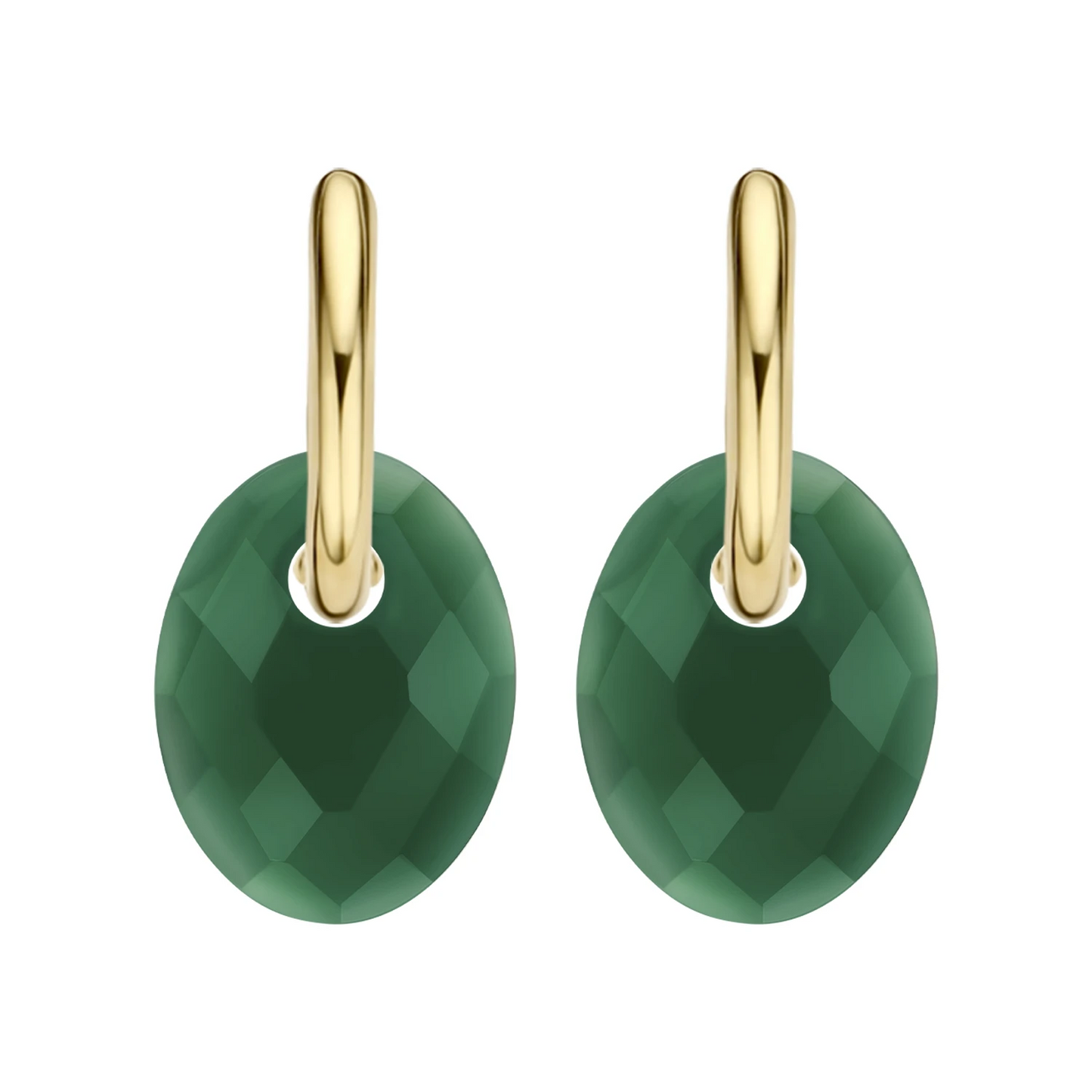 Blush Oorbelbedels 810GAGO - Mineraalsteen Groene Agaat