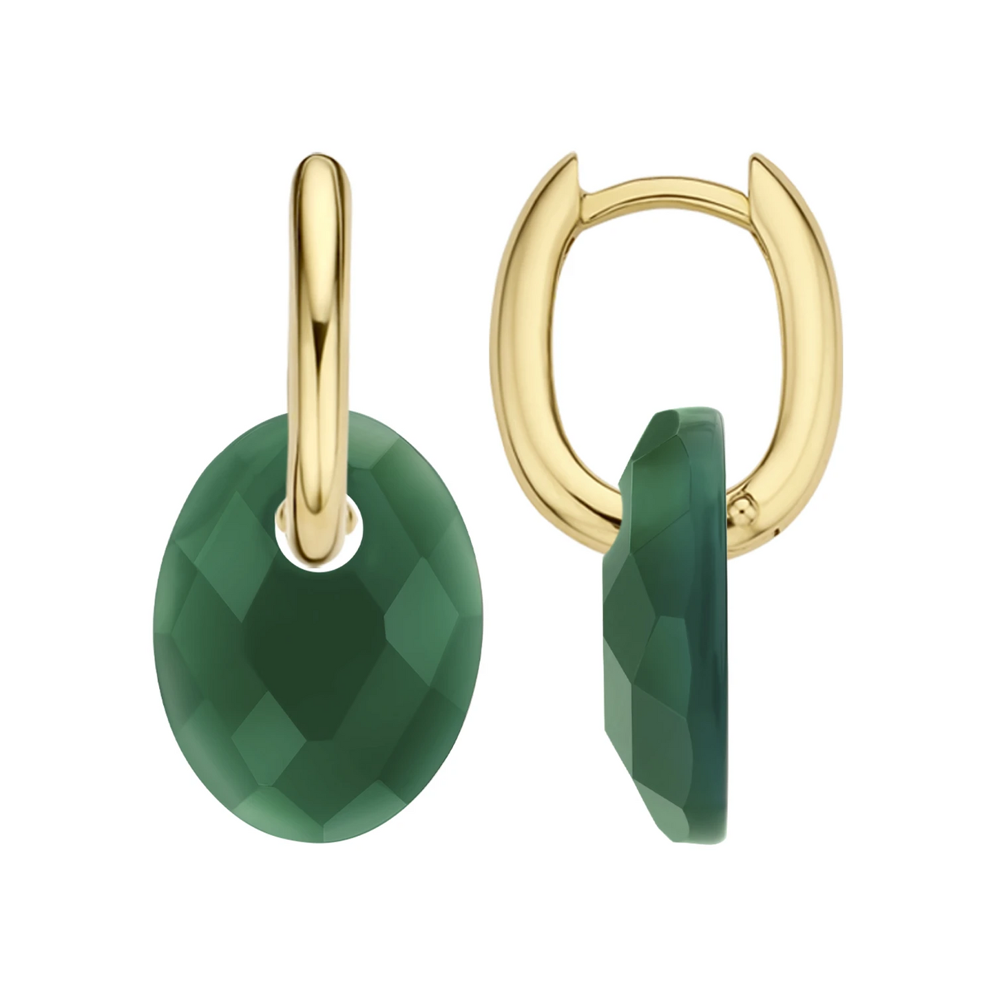 Blush Oorbelbedels 810GAGO - Mineraalsteen Groene Agaat