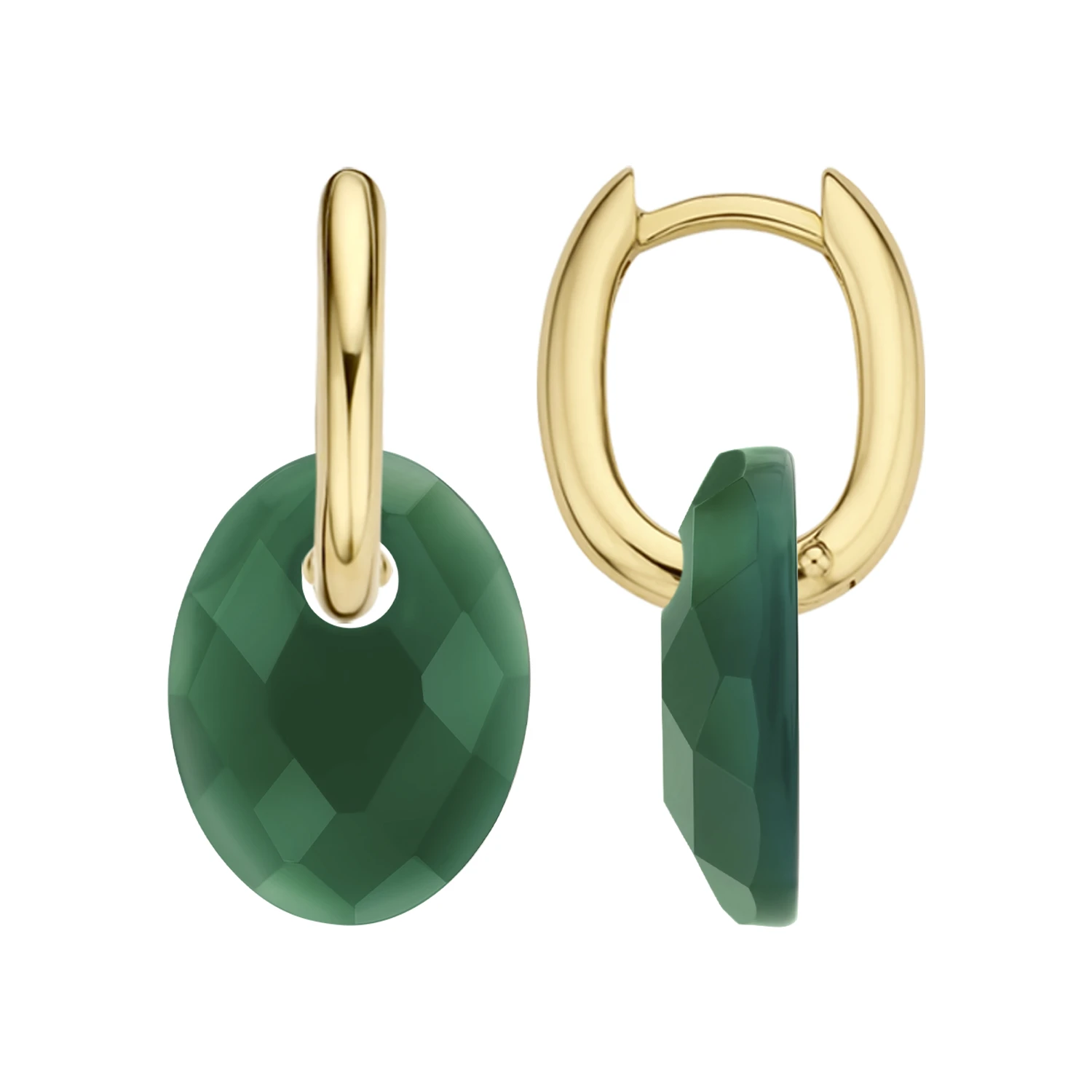 Blush Oorbelbedels 810GAGO - Mineraalsteen Groene Agaat