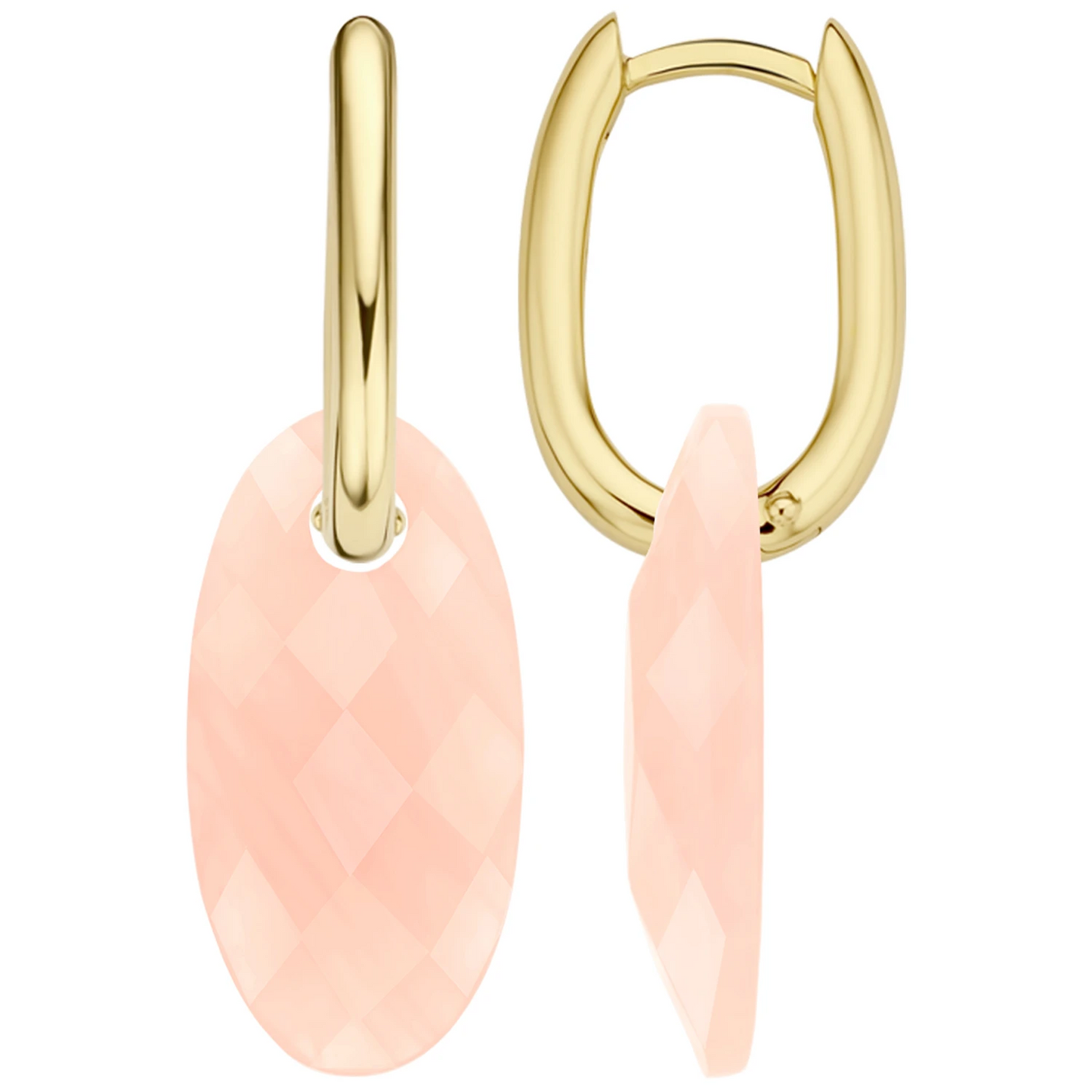 Blush Oorbelbedels 820PIQL - Mineraalsteen Rosé Quartz