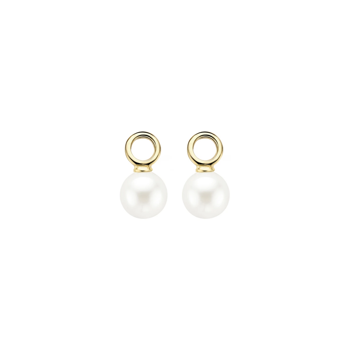 Blush Oorbelbedels 9046YPW -  Geel Goud (14k) met Swarovski Parel