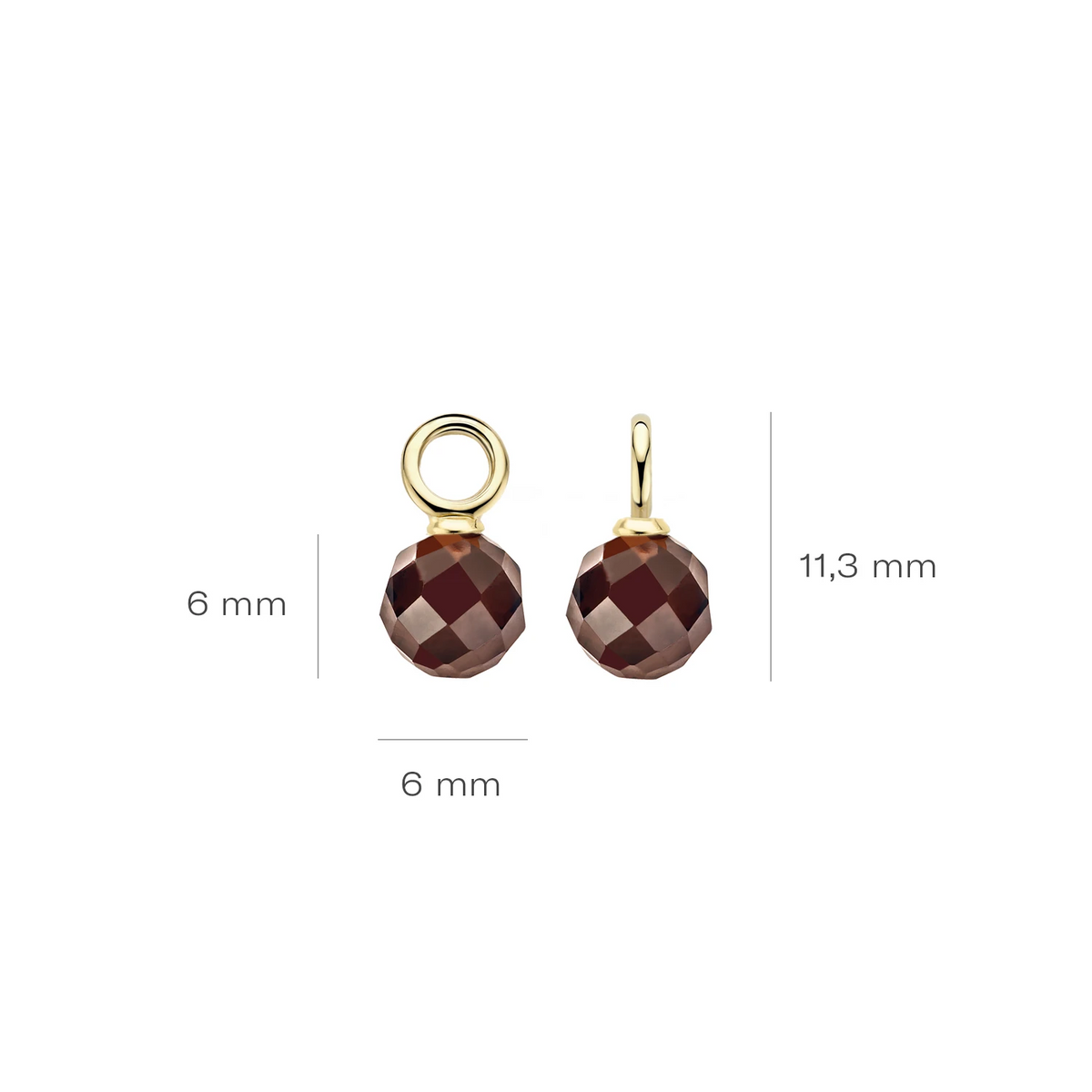 Blush Oorbelbedels 9046YZK -  Geel Goud (14k) met Zirkonia