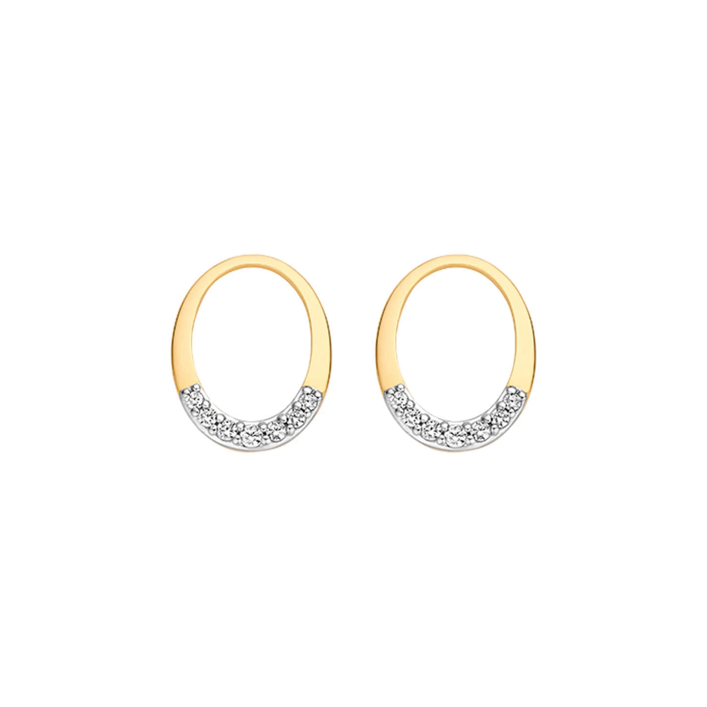 Blush Oorbelbedels 9053YZI -  Geel Goud (14k) met Zirkonia