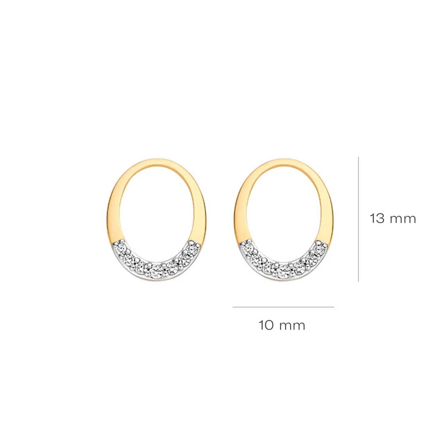 Blush Oorbelbedels 9053YZI -  Geel Goud (14k) met Zirkonia